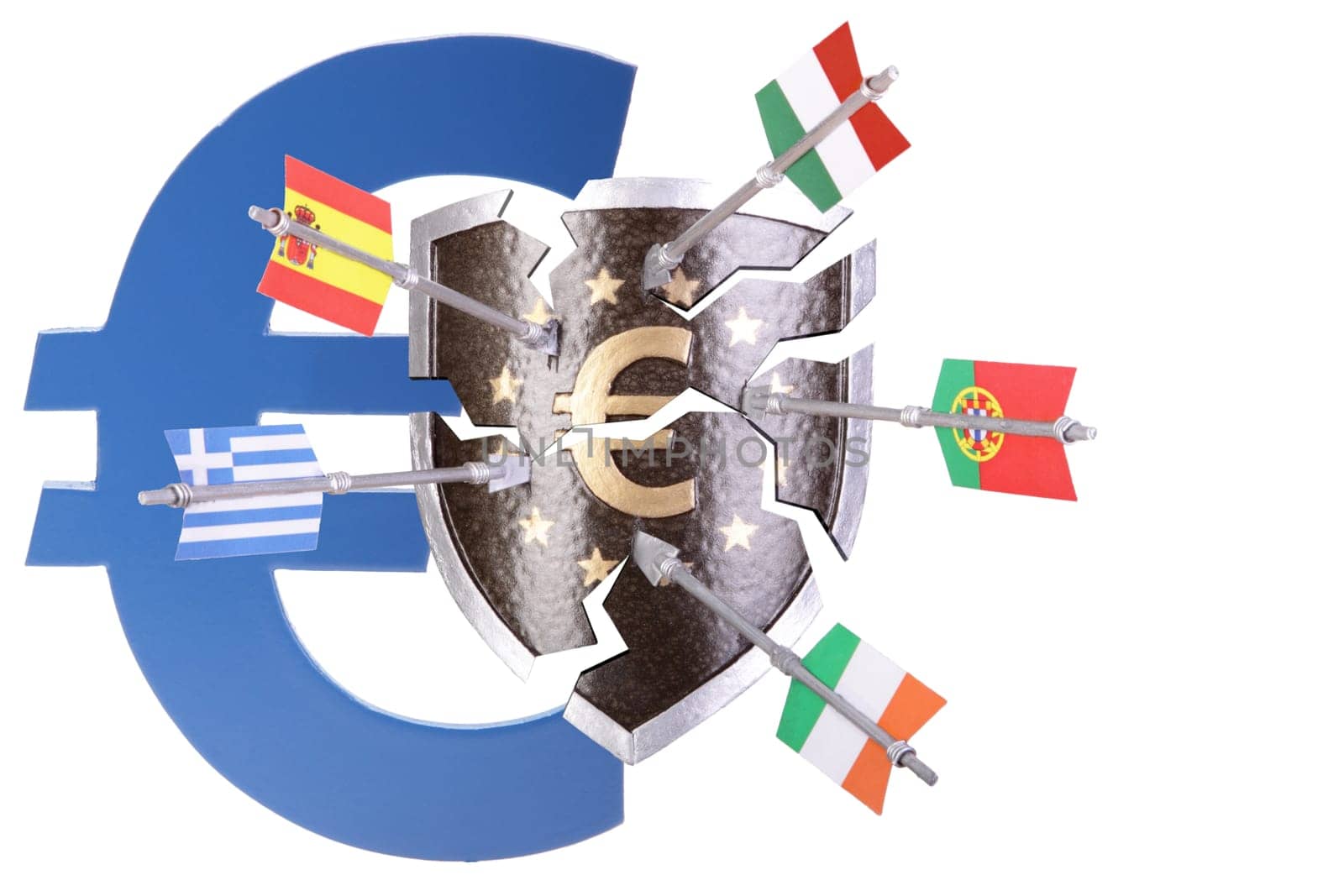 Euro with Shield Broken