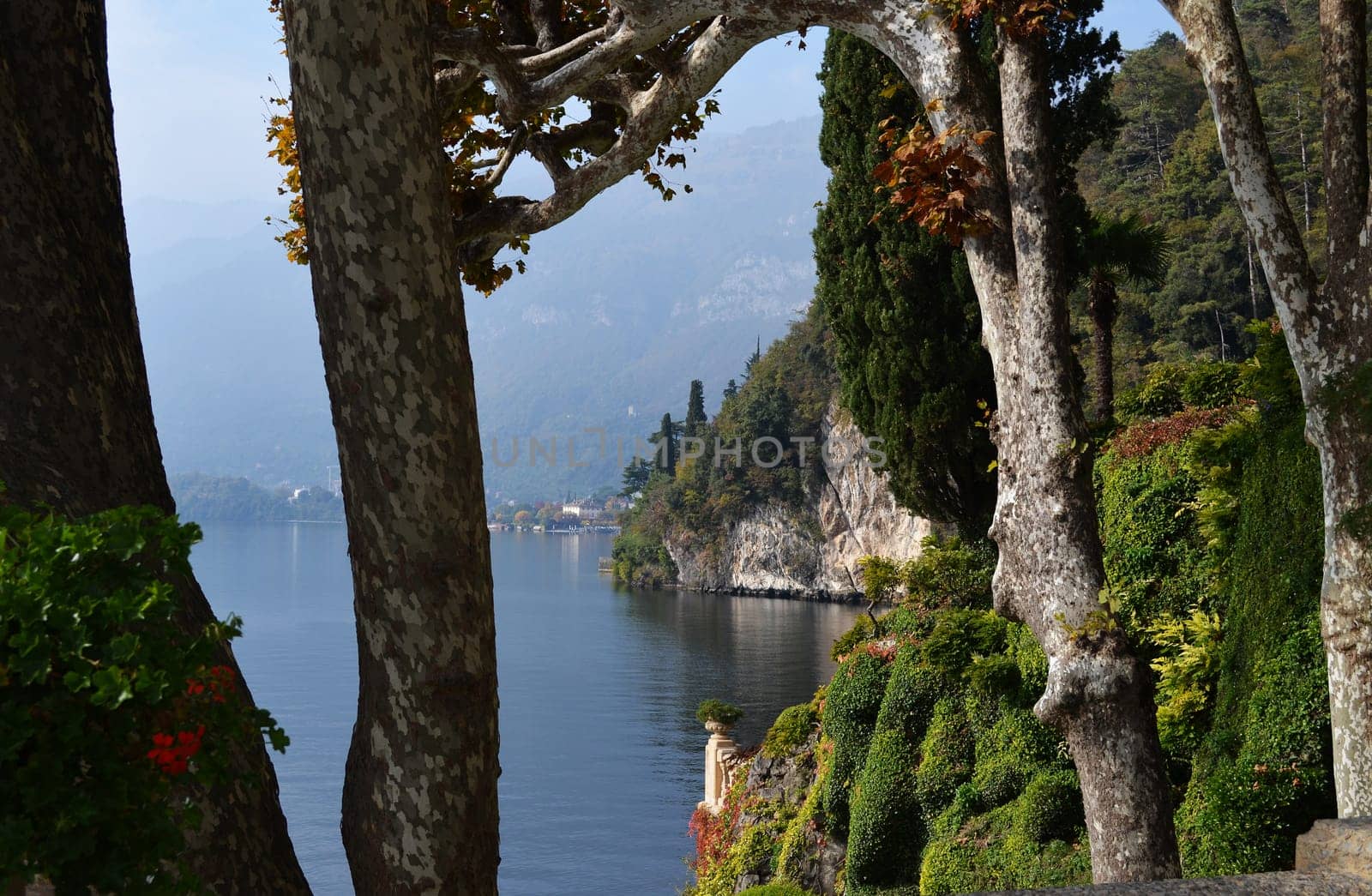 Fascinating view of Lake Como in Northern Italy from Villa Balbianello