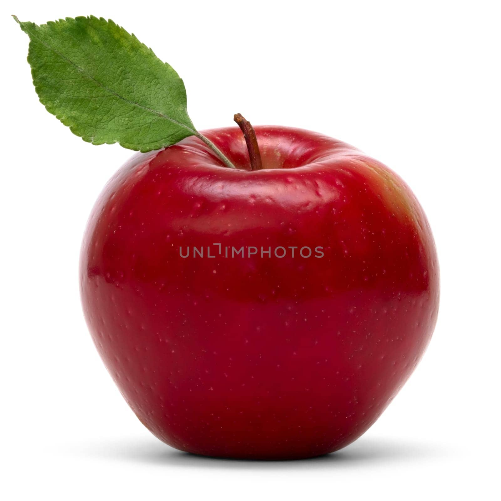 apple over white background