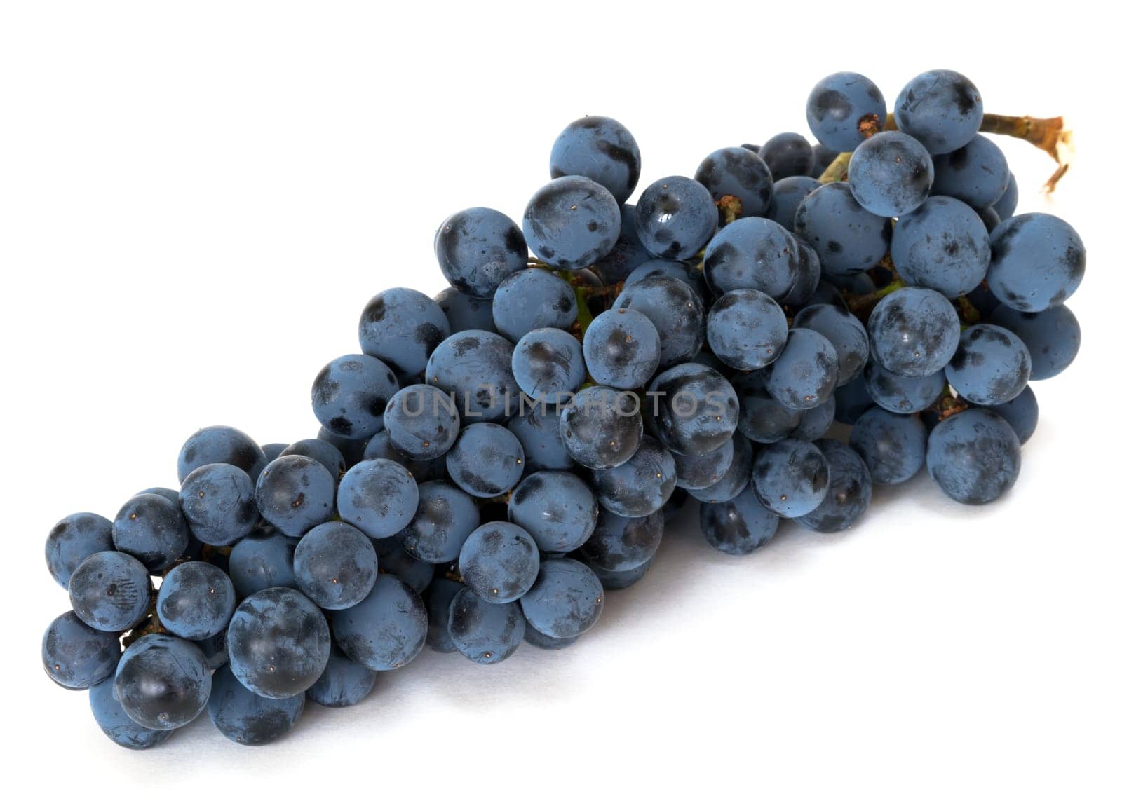 grapes over white background