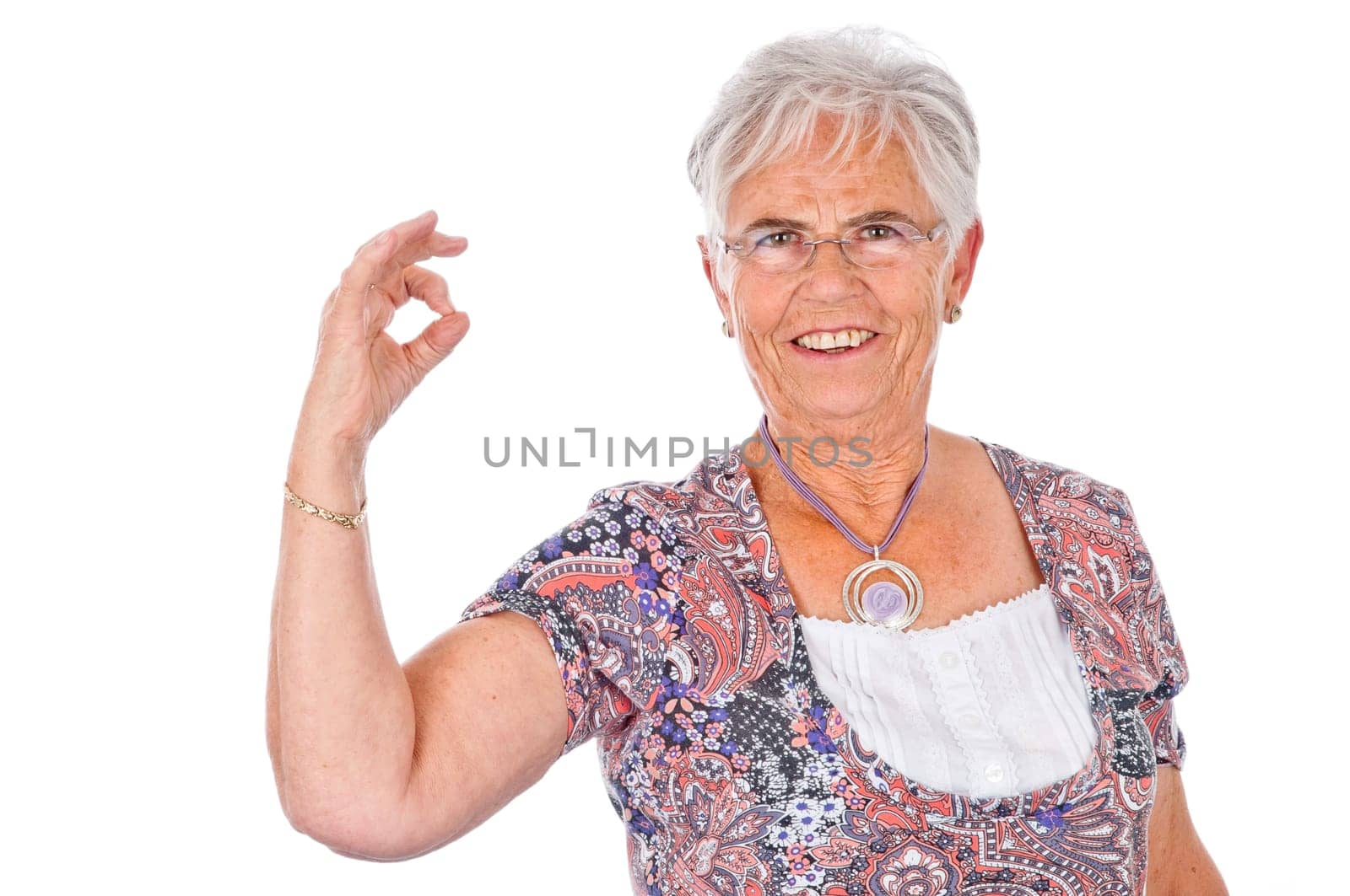 Happy senior woman