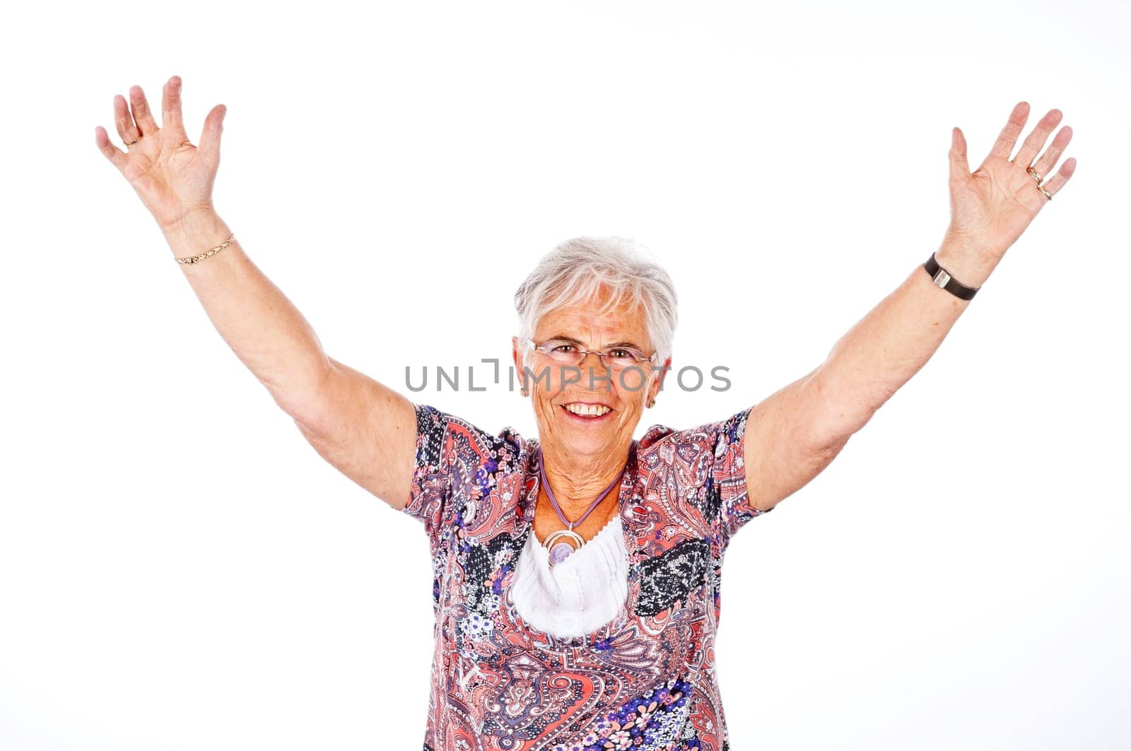 Happy senior woman