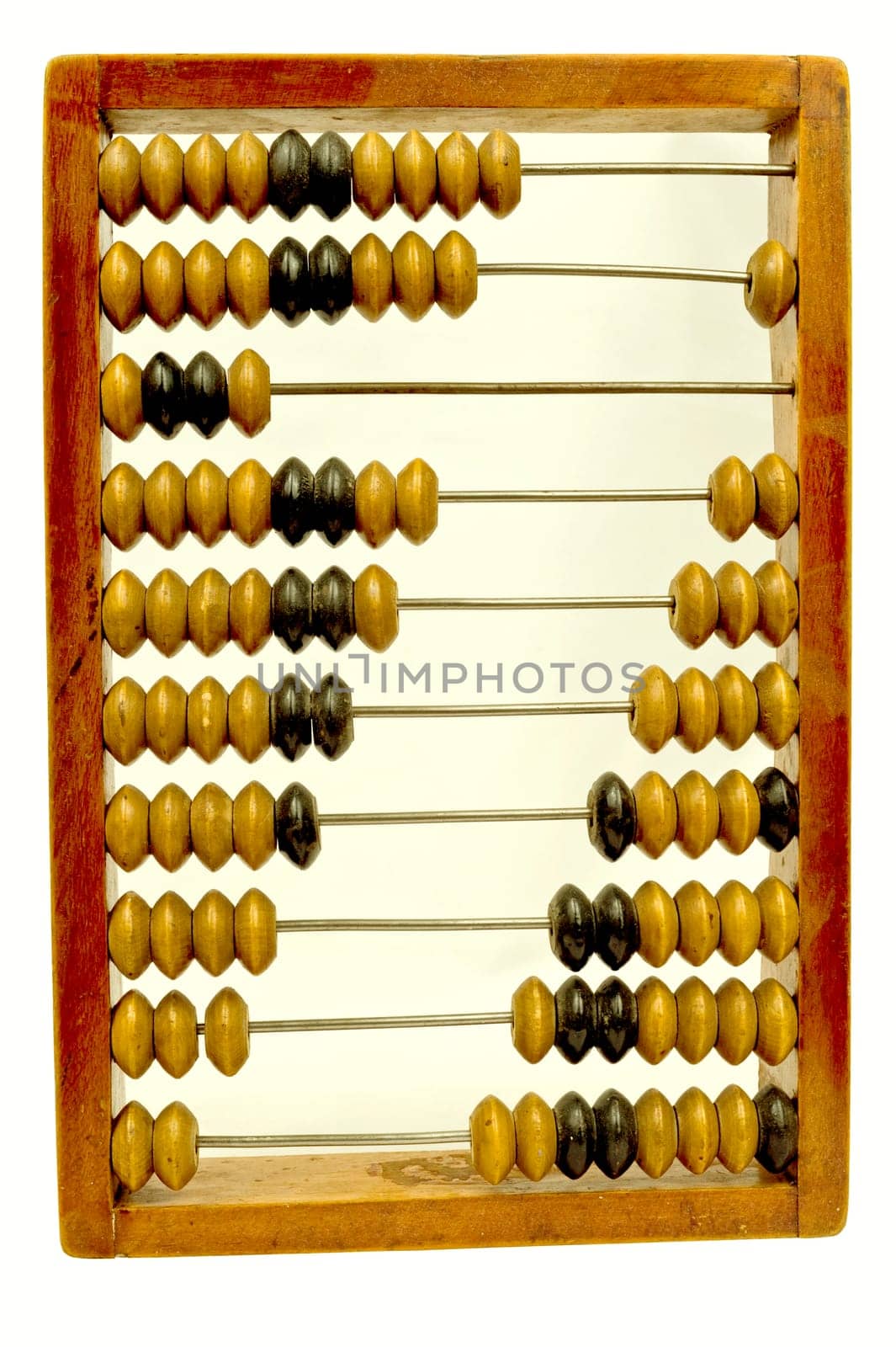 Vintage old abacus isolated on the white