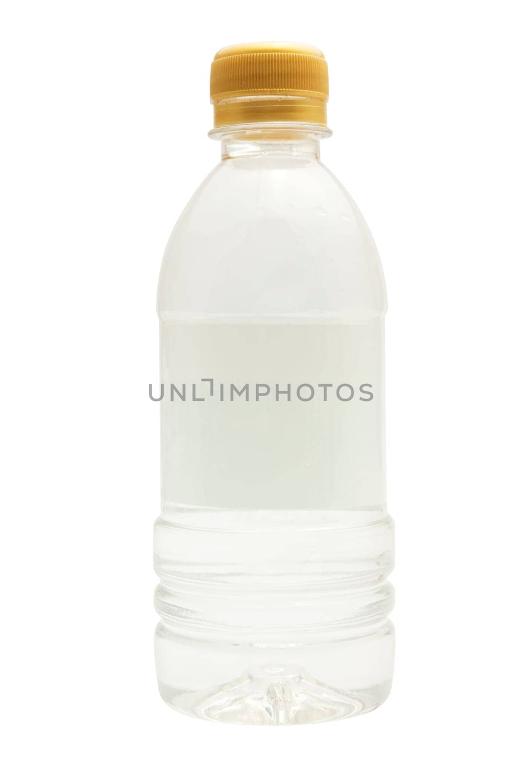 isolated water bottle with empty label, clipping path is in jpg.