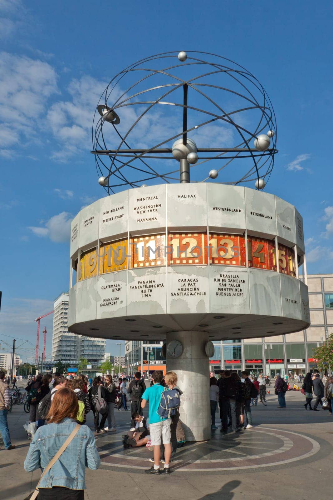 World Clock at Berlin's Alexanderplatz and surroundings