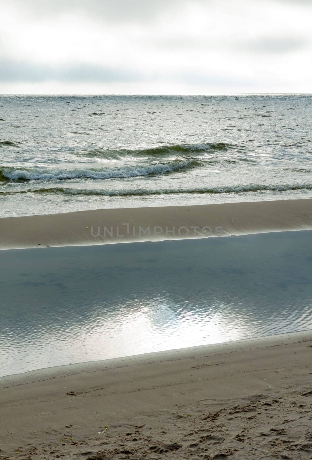 Small area separated from the sea