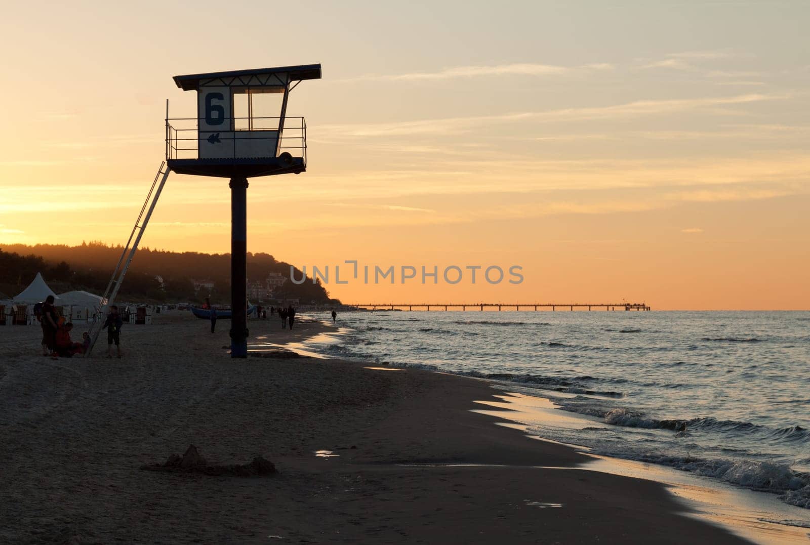Watchtower on the beach of Heringsdorf