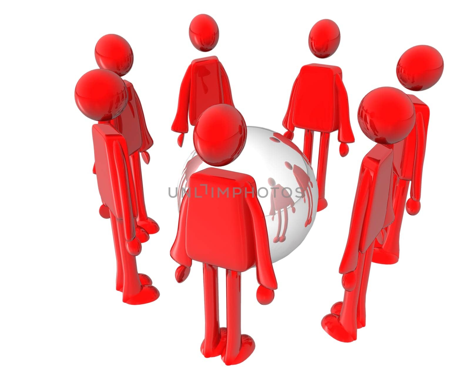 Figures around a ball