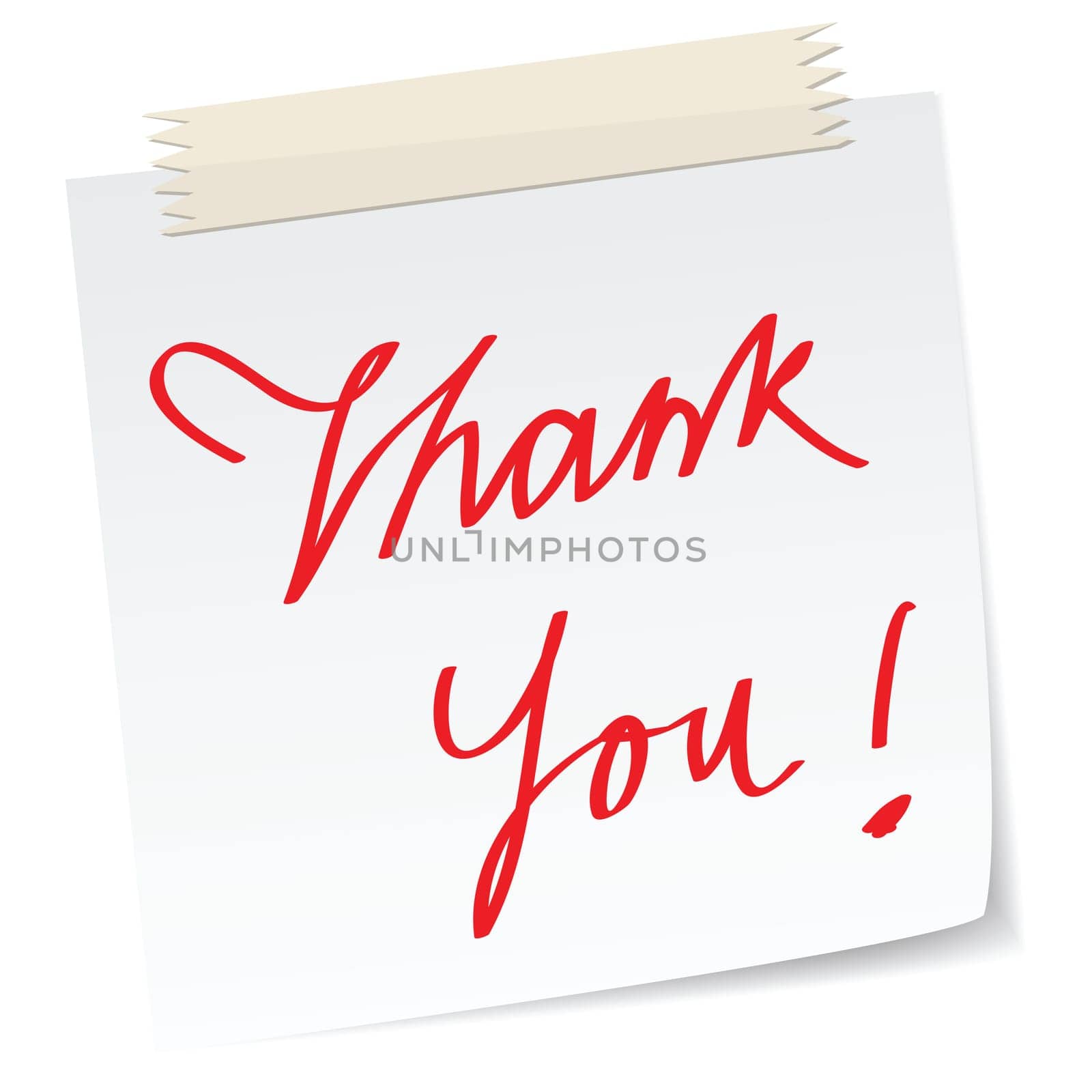 a thank you note, with handwritten texts