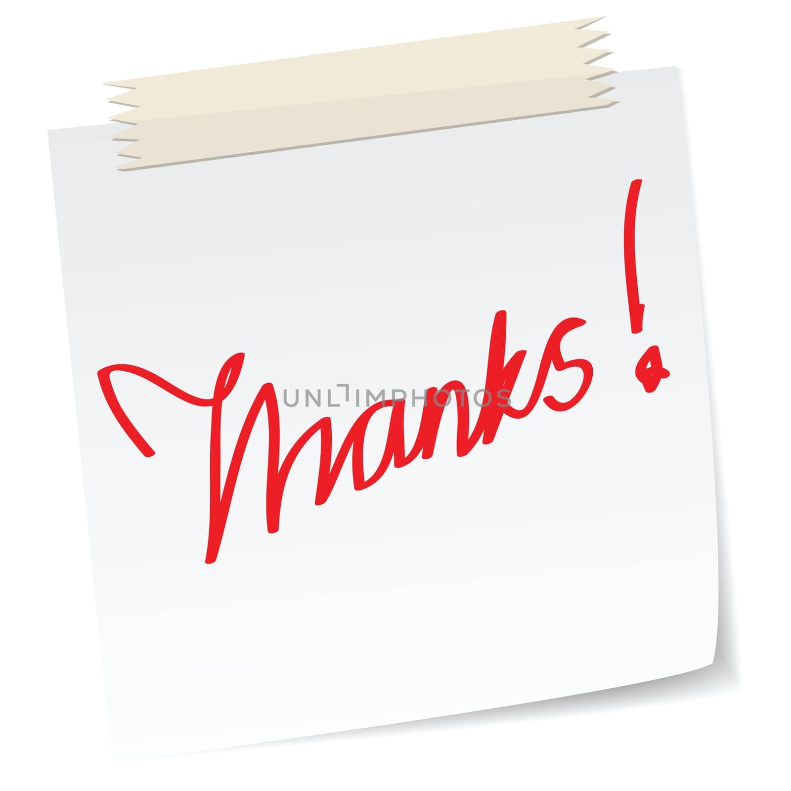 a thank you note, with handwritten texts
