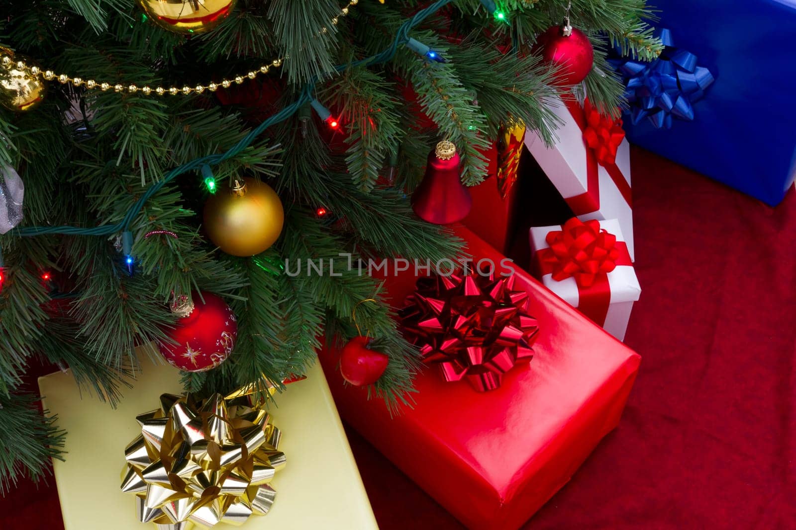 gifts under christmas tree
