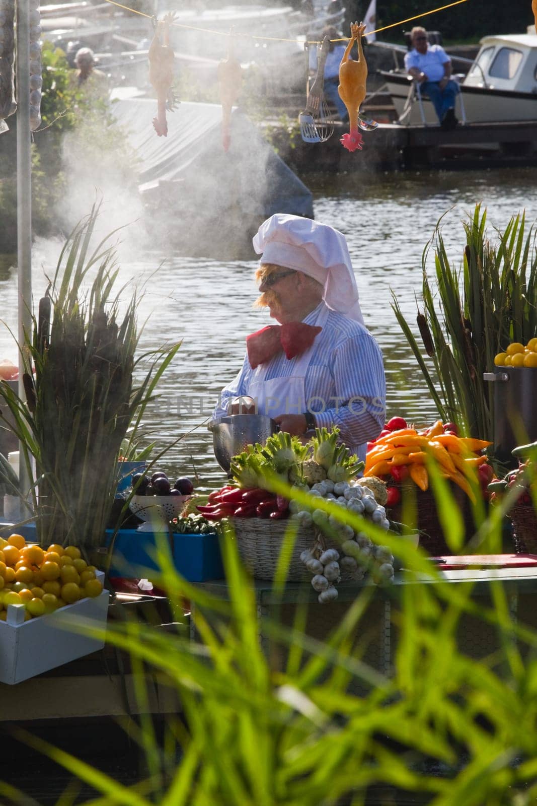 VLAARDINGEN - AUGUST 05: Each year this unique floating parade of beautiful decorated boats sail through the Westland. Theme this year: Theatre on water, August 05, 2011, Vlaardingen, the Netherlands