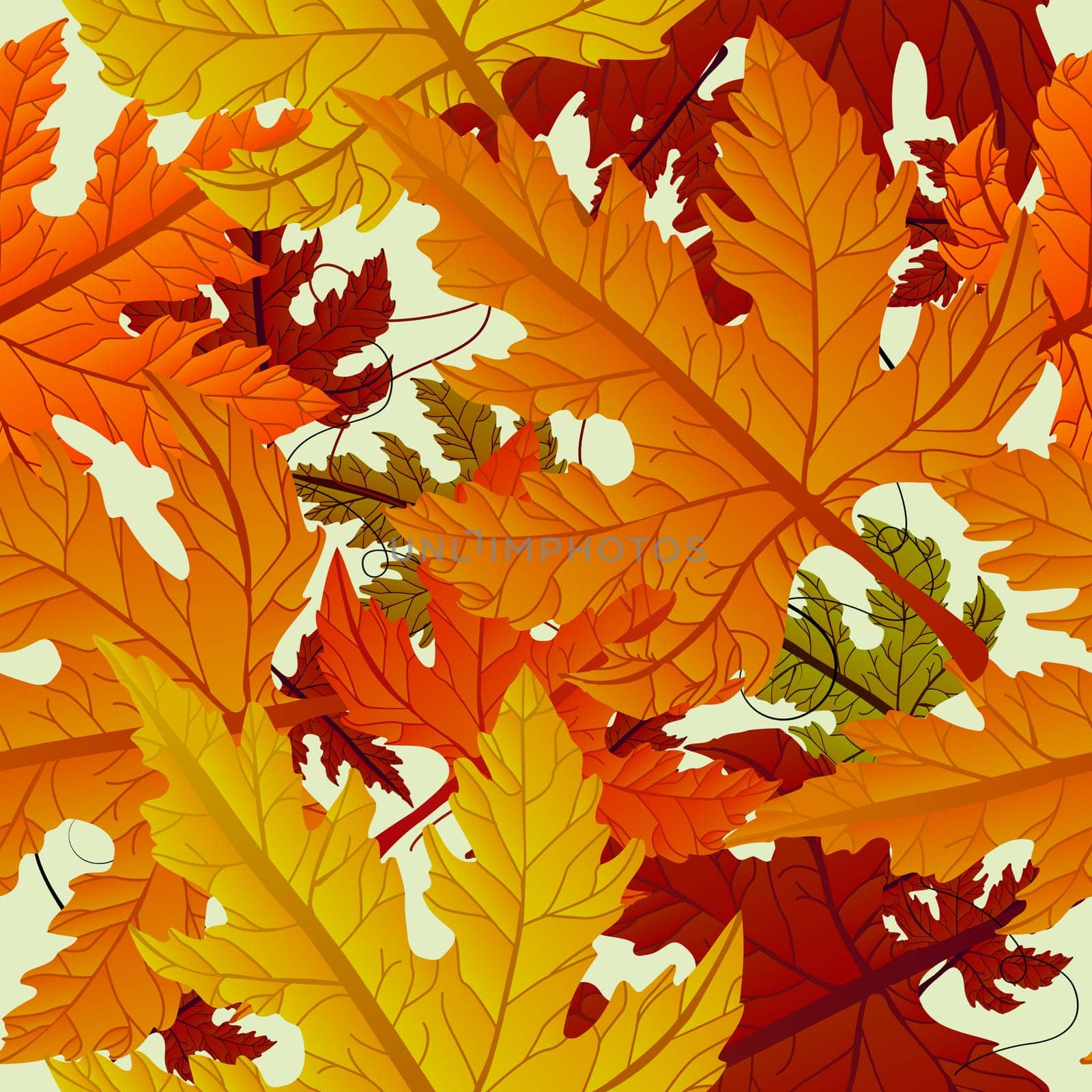 Autumn background, seamless tile with maple leaves. Abstract background, easy to edit, copy paste.