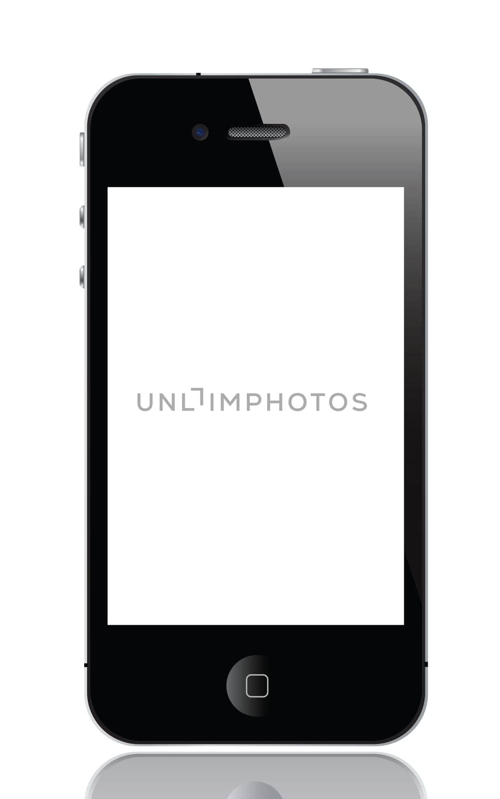 illustration of iphone 4, vector format.