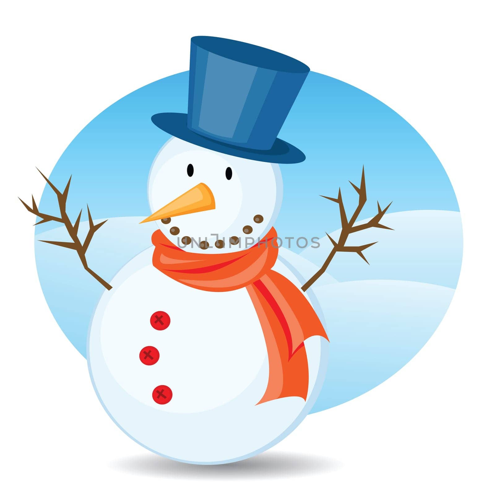 snowman illustrations for christmas.