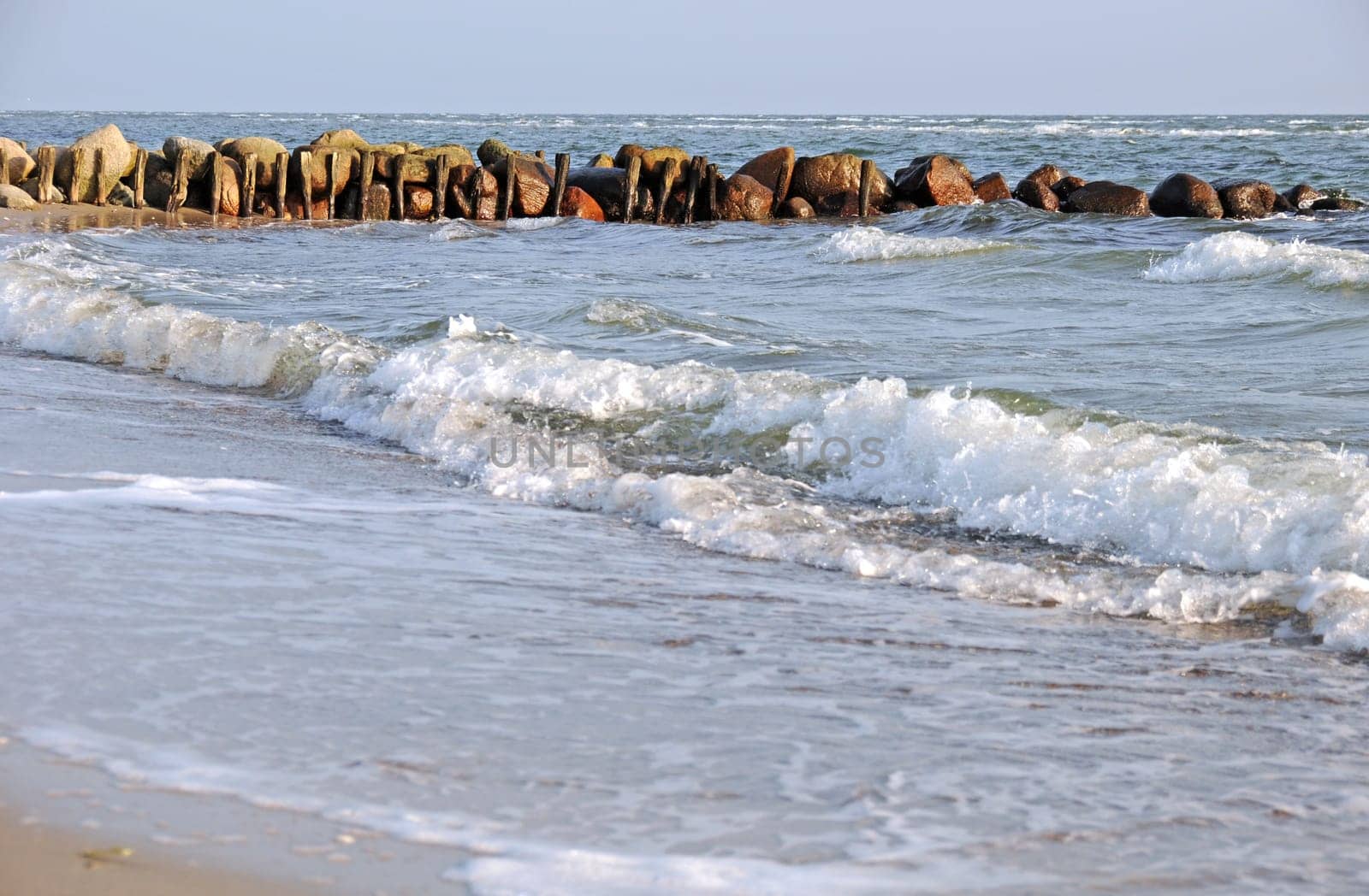 Breakwater in the Baltic Sea