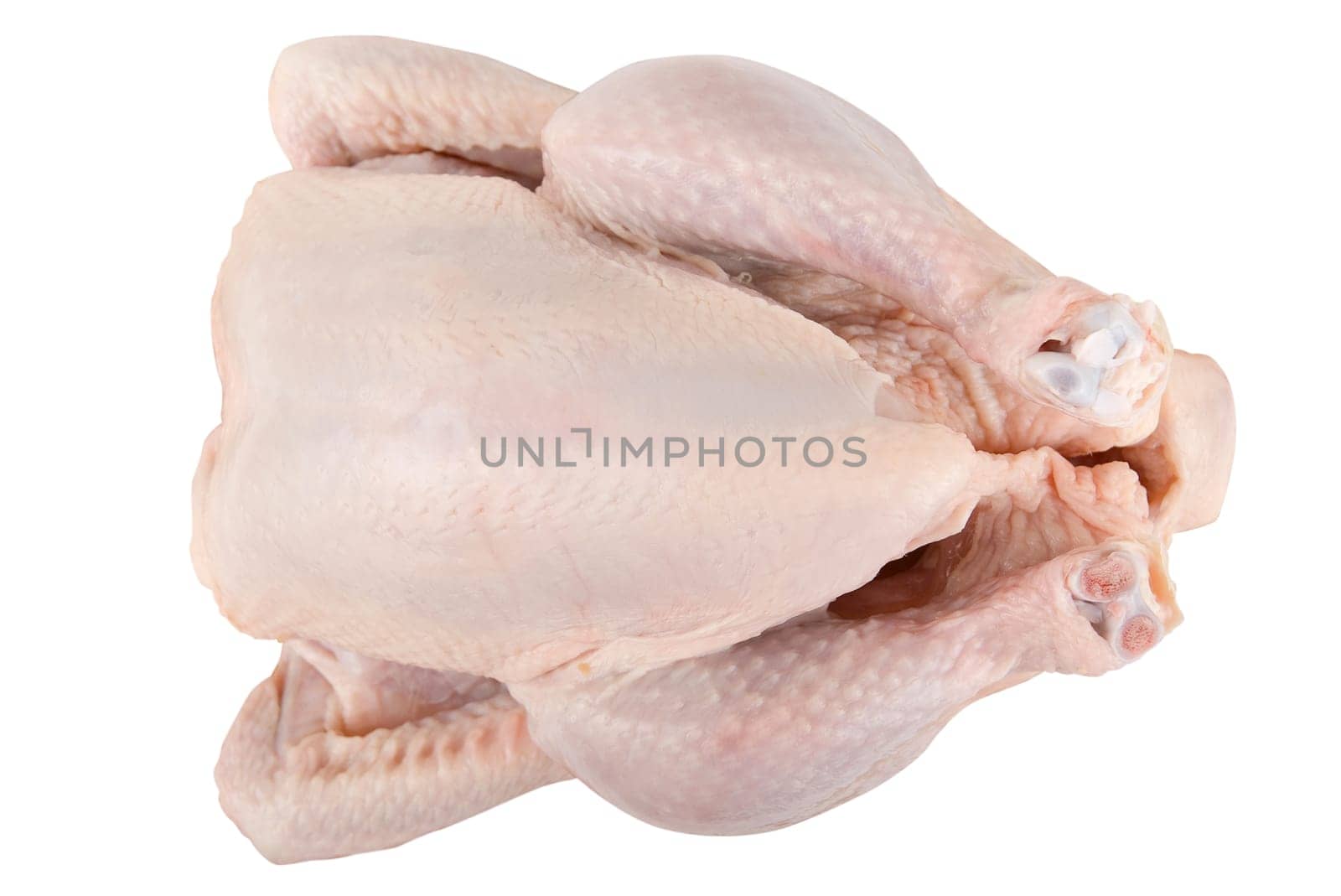 Raw chicken isolated on white background