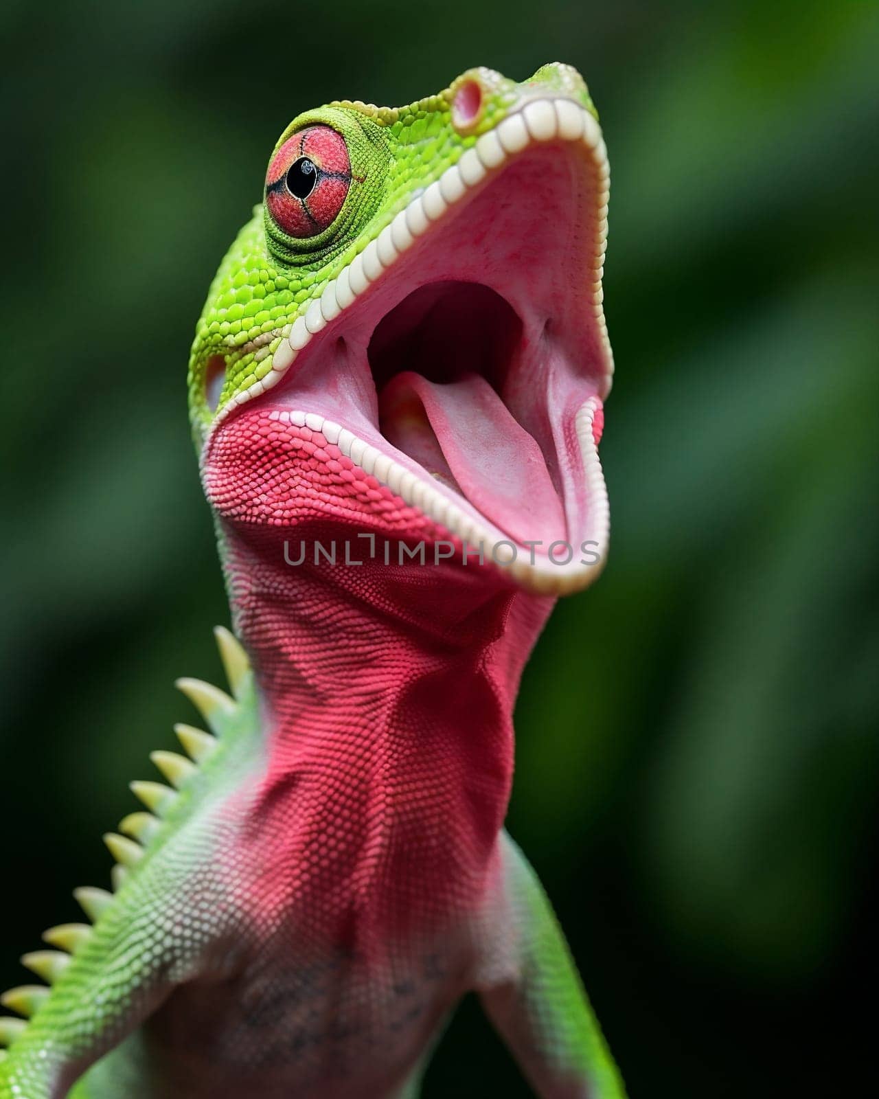 Lizard exotic chameleon iguana nature macro wild wildlife eye head closeup tropical dragon tree colorful fauna animal reptile green skin