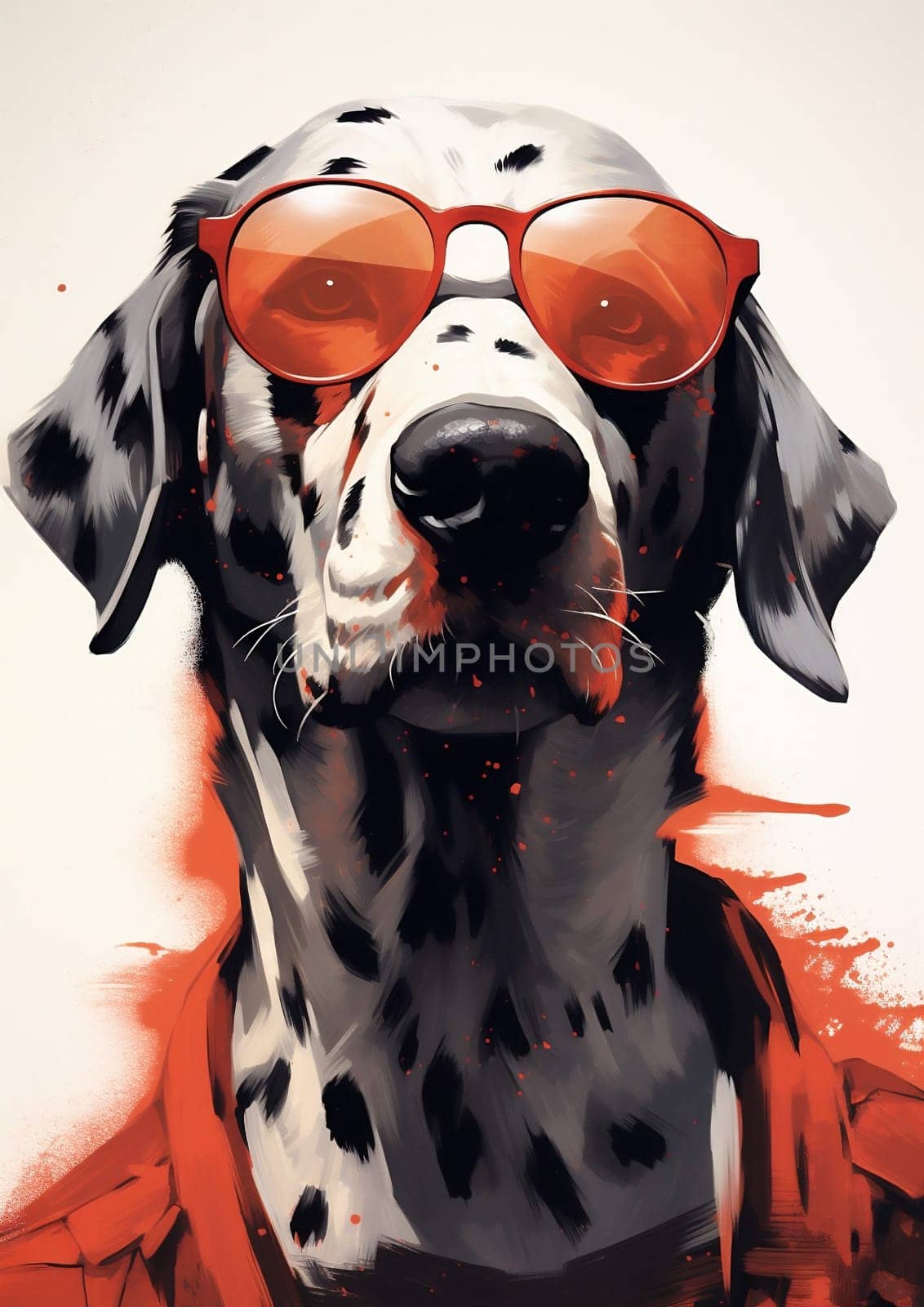 Vector dog illustration animal domestic funny puppy pet glasses cute style drawing art breed background design portrait face