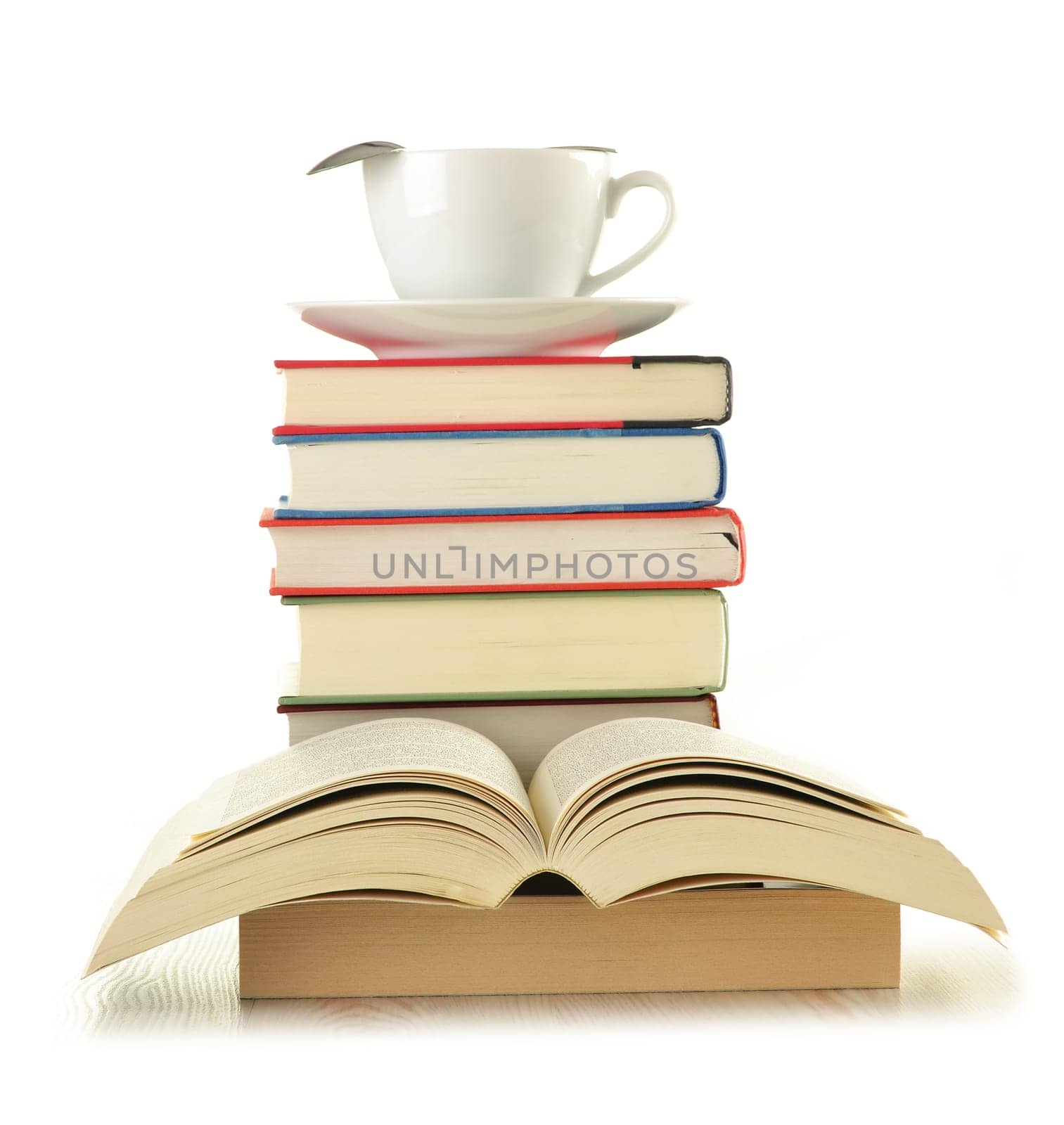 Composition with books on the table