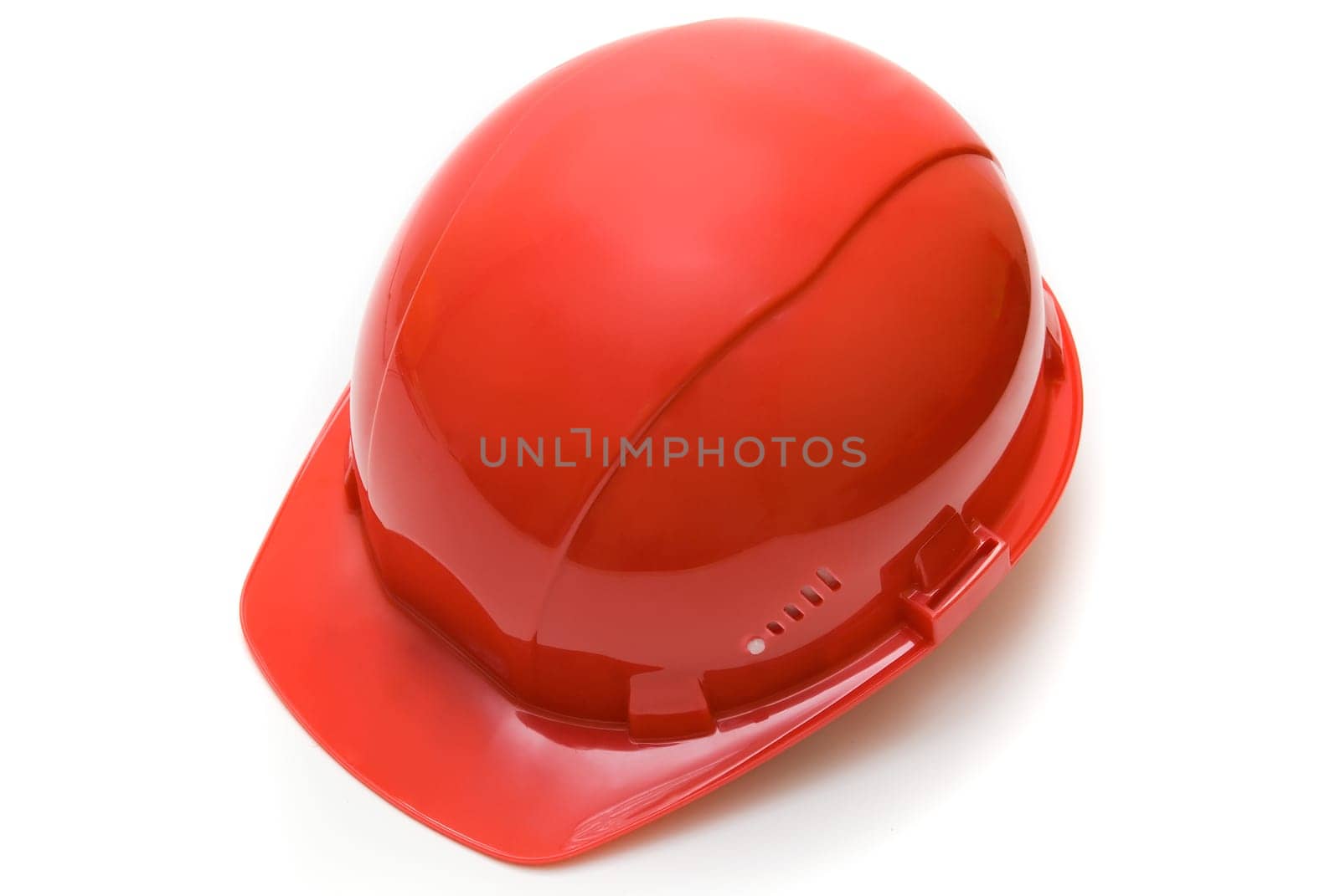 Red helmet isolated on white background