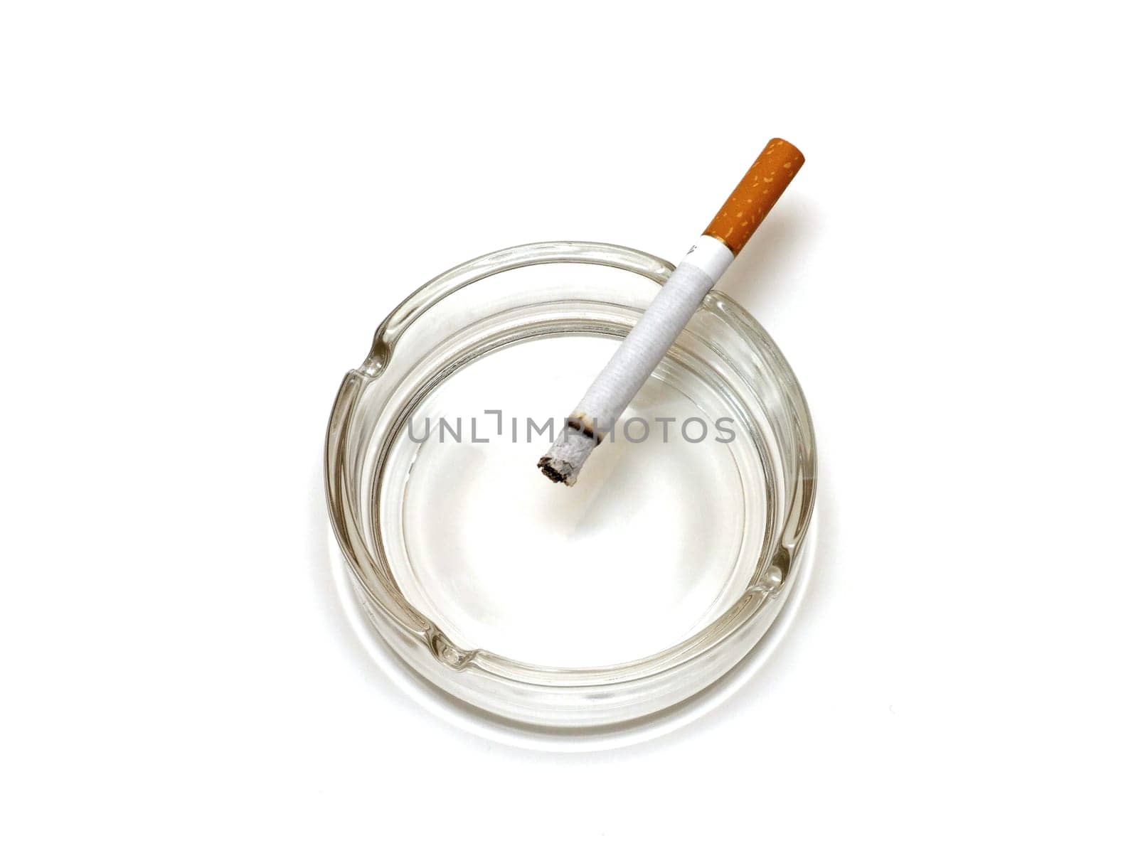 Cigarette in ashtray