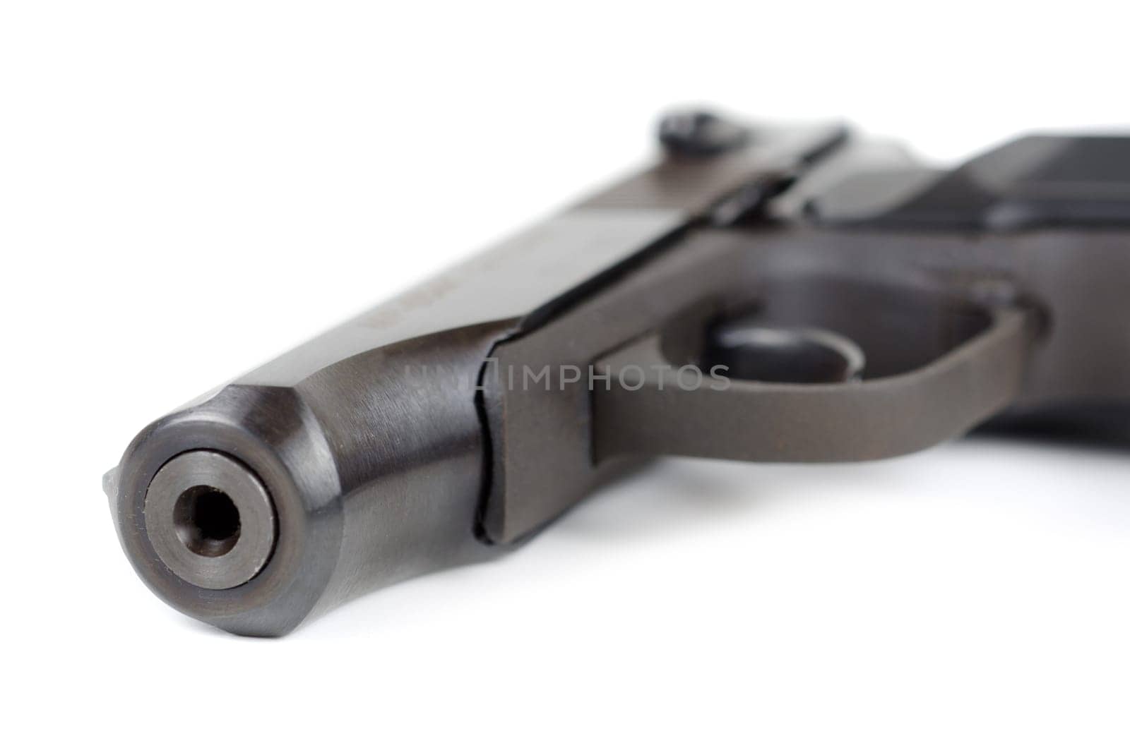 Weapon - Gun closeup on white background