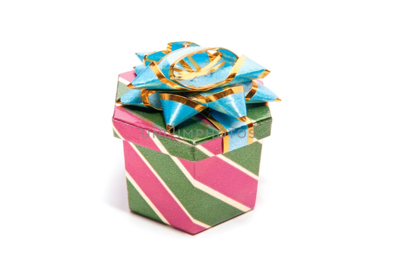 one gift box isolated on a white background