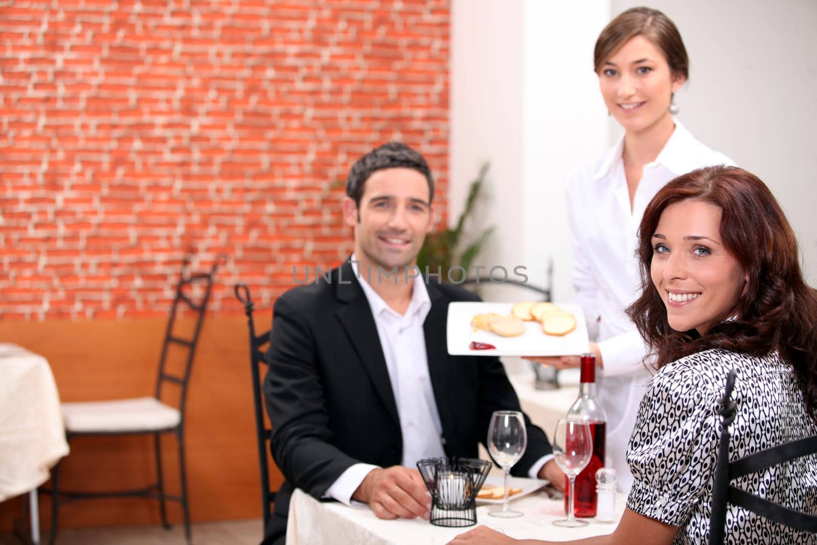 Couple having a romantic meal together
