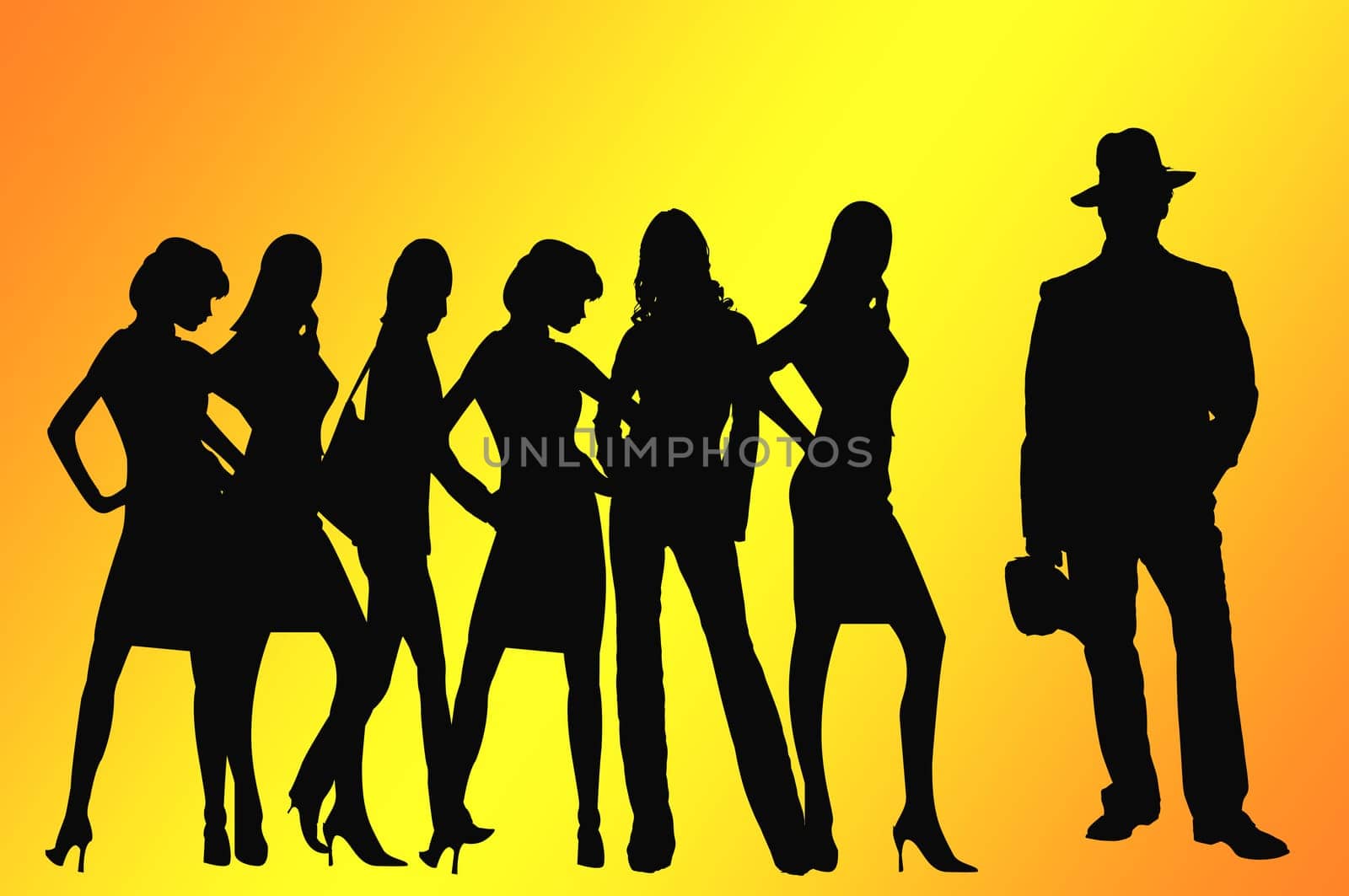 Women's Group Silhouettes