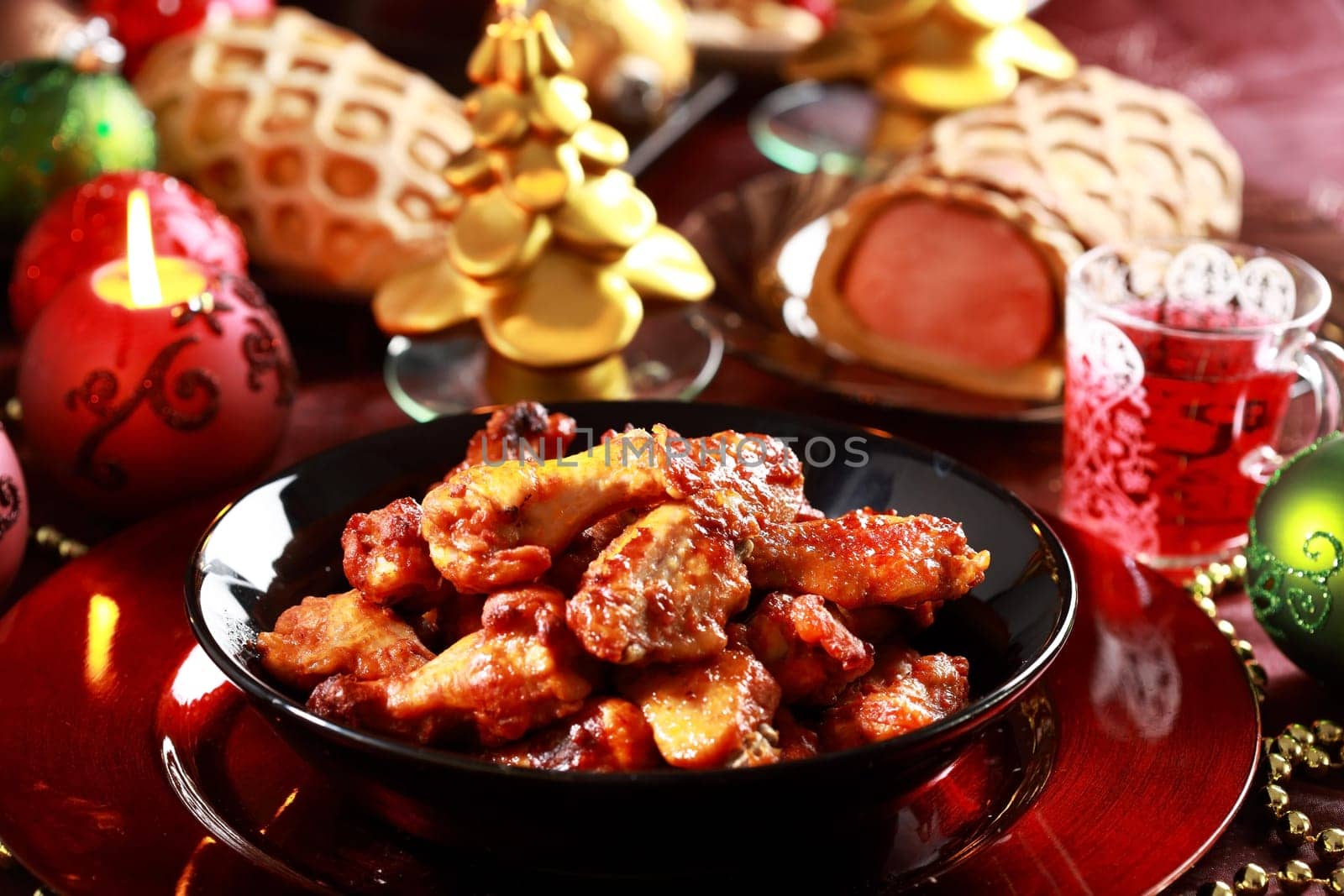 Hot chicken wings for Christmas
