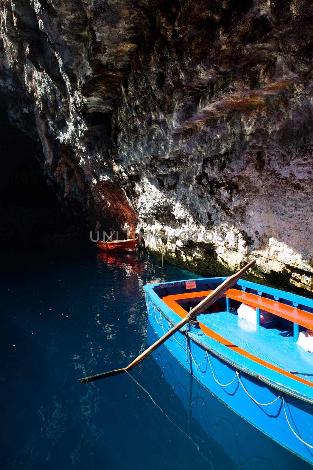 Beautiful Melissani underground lake in Kefalonia, Greece