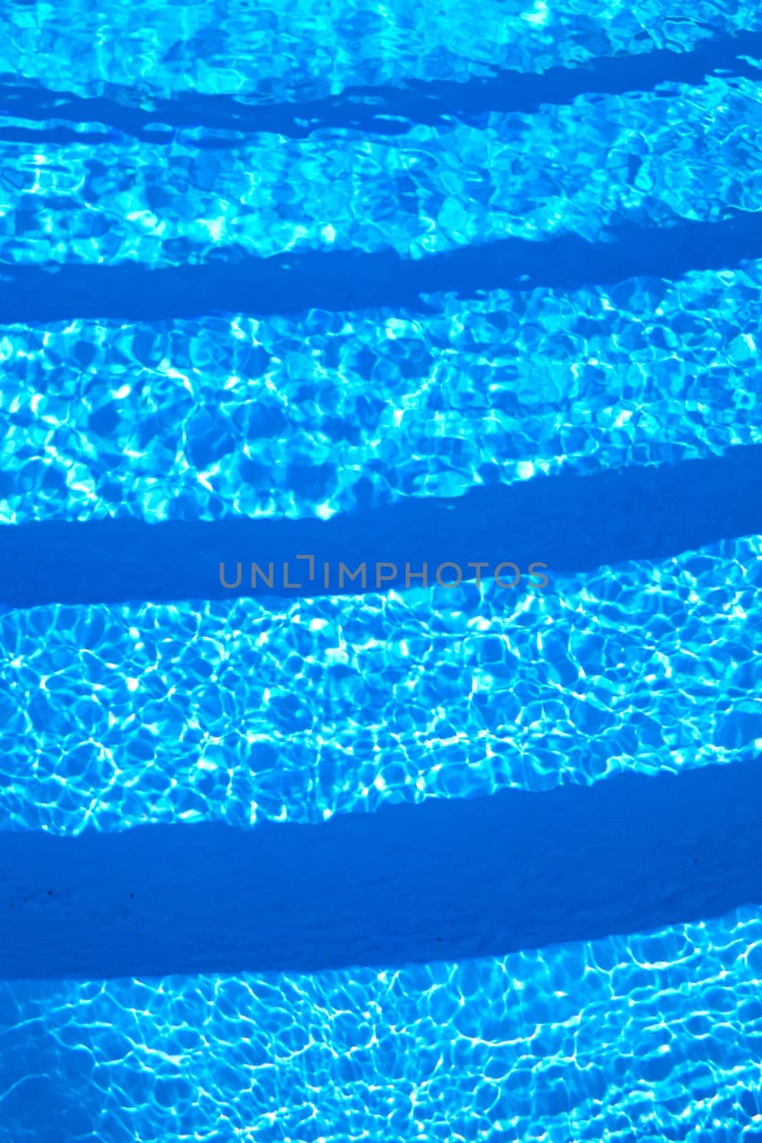 Close-up of beautiful blue water ripples in a swimming pool