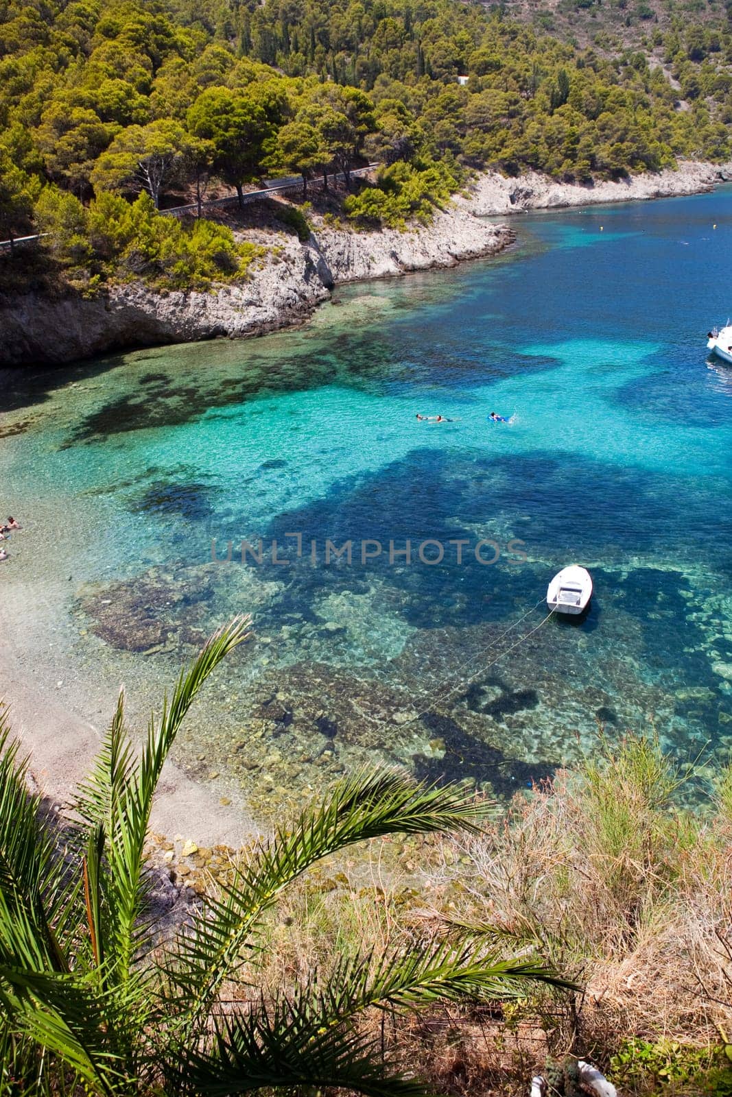 Beautiful beach with turquoise water in Assos, Kefalonia, Greece
