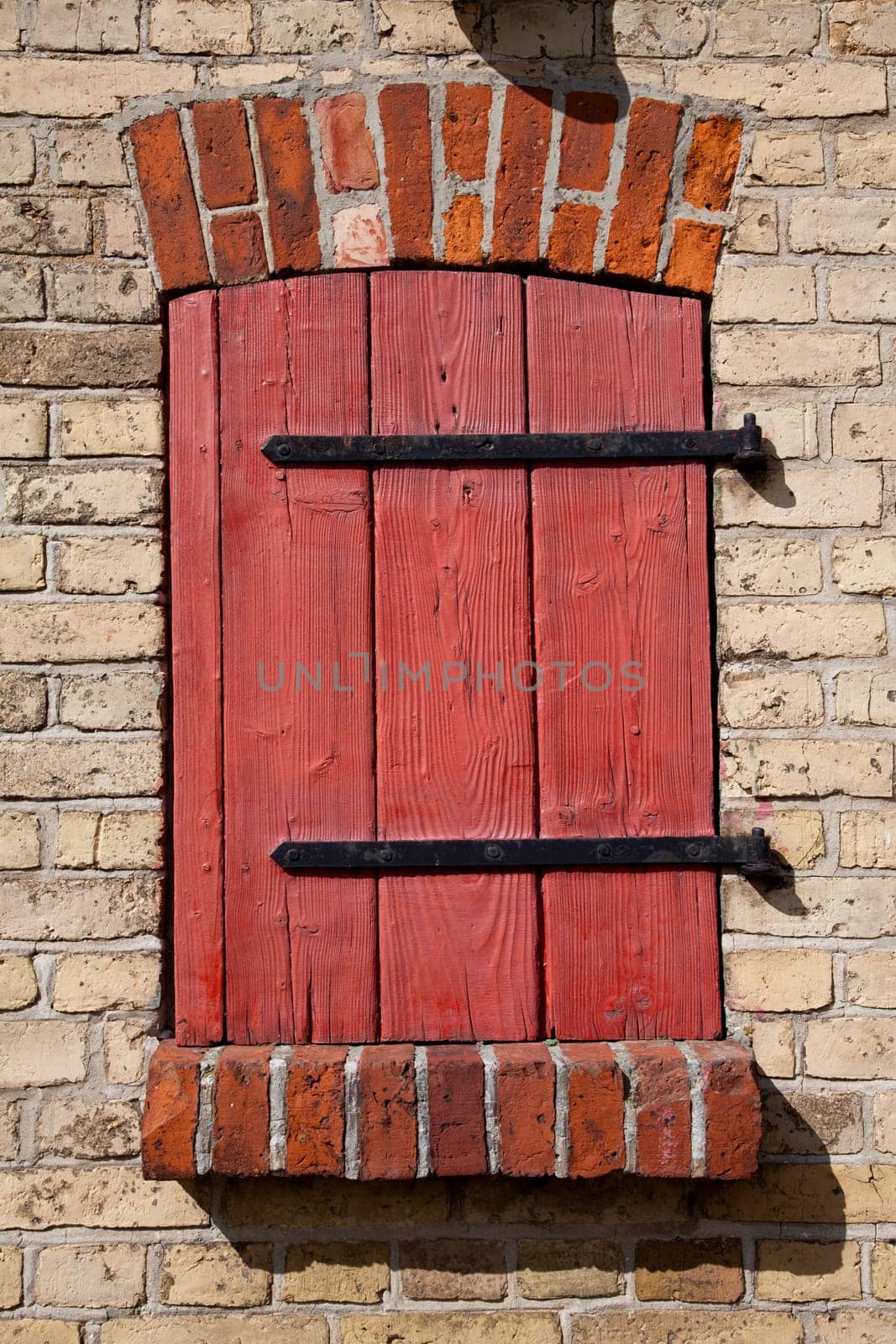 Red wood shutters