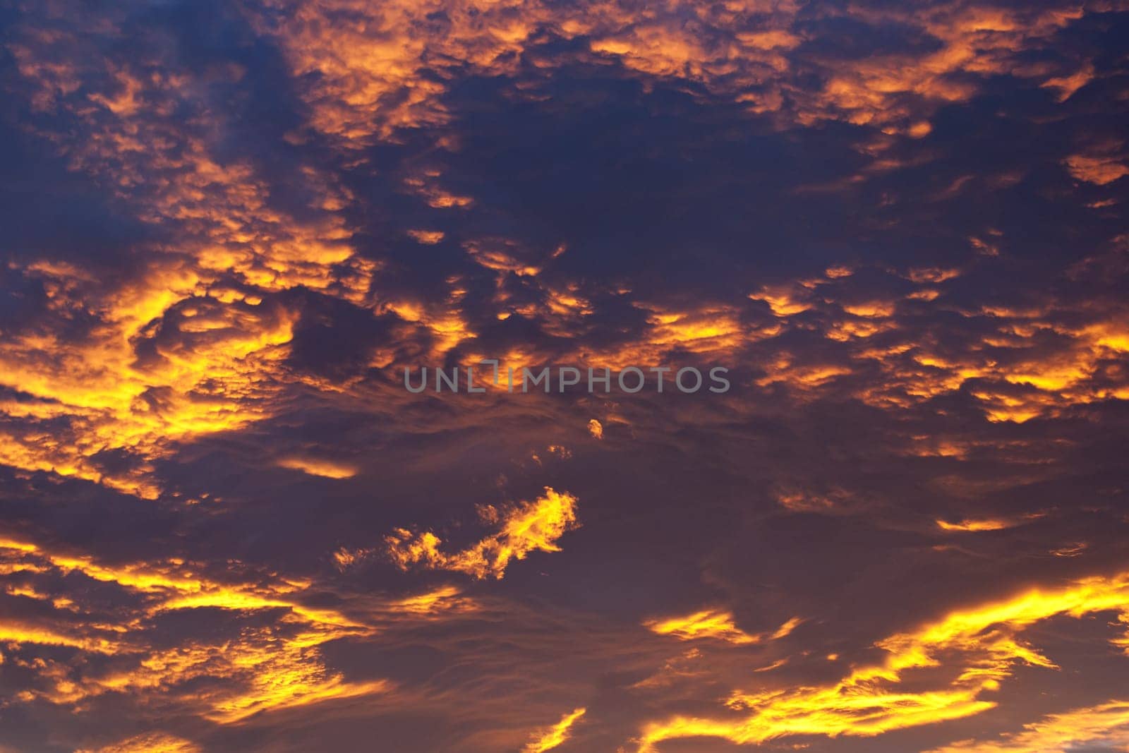 Gloomy clouds at sunset