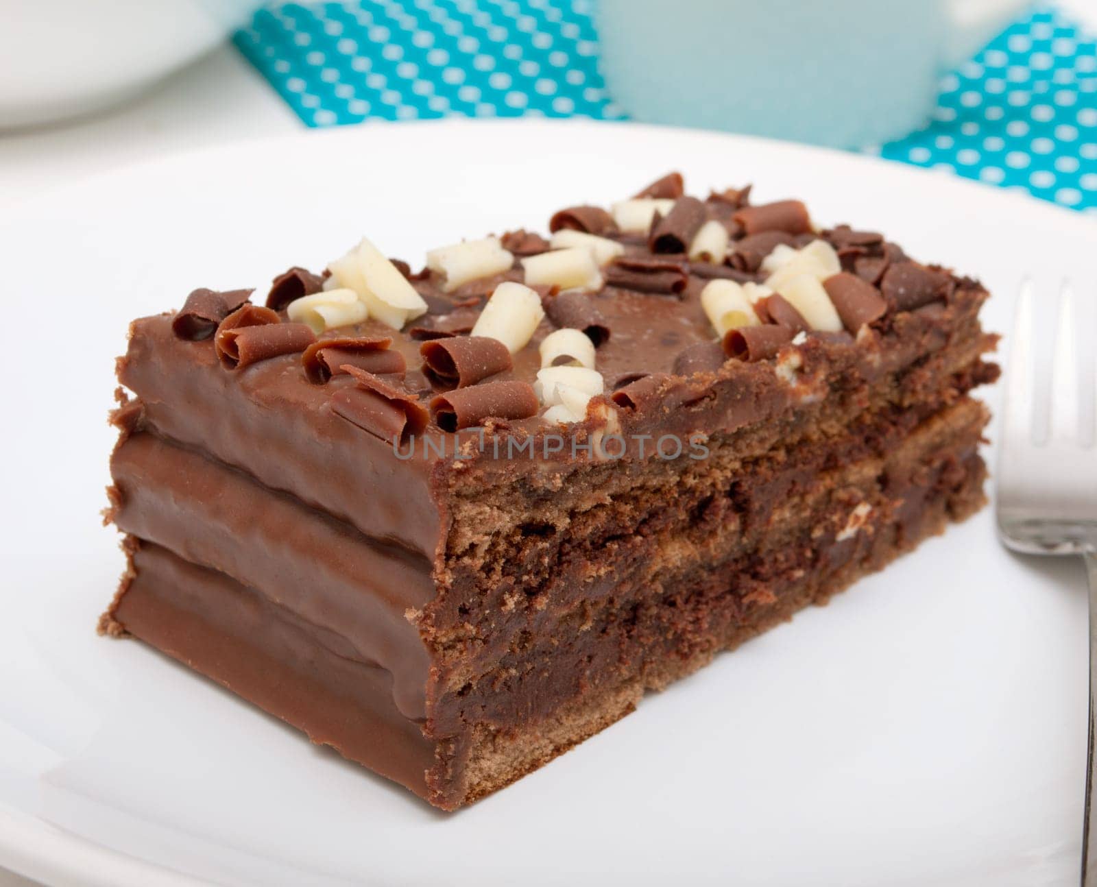Homemade Chocolate Cake - Brownies on White Plate on Table