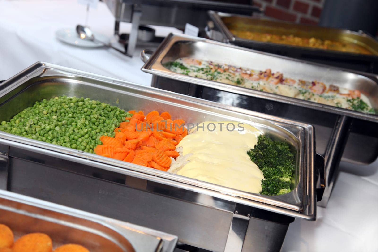Buffet - Close-up of vegetables - vertical