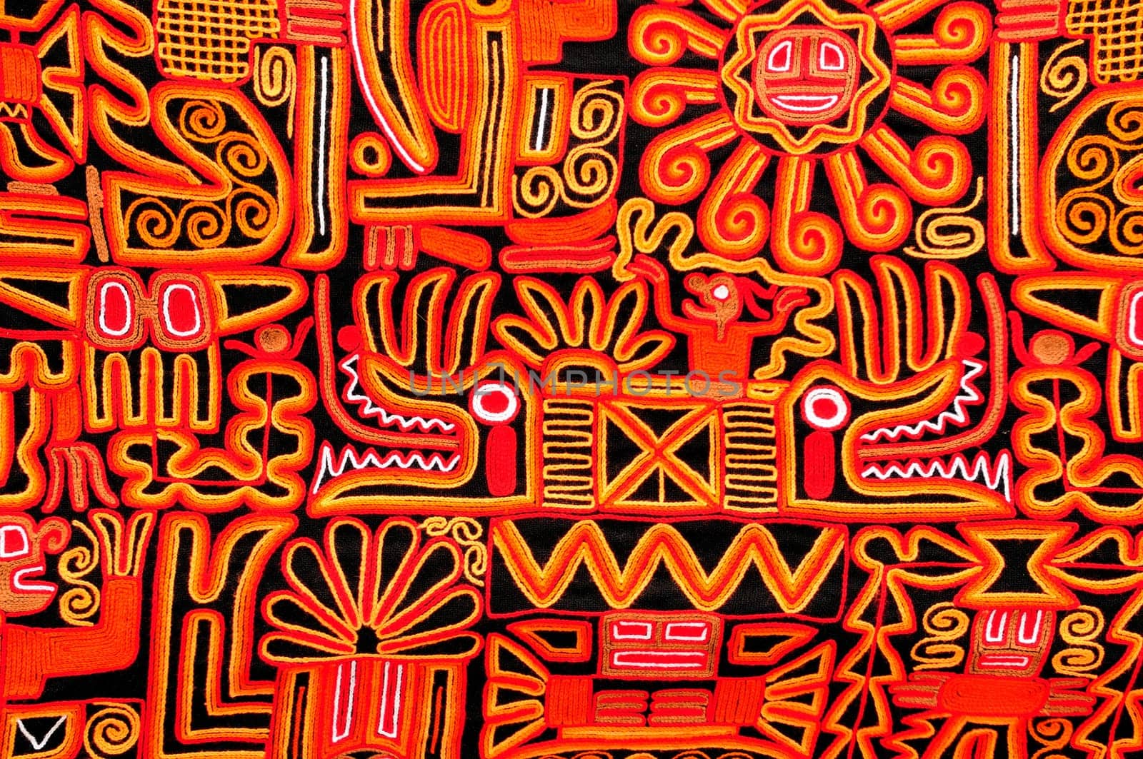 Beautiful blanket with a typical Peruvian design
