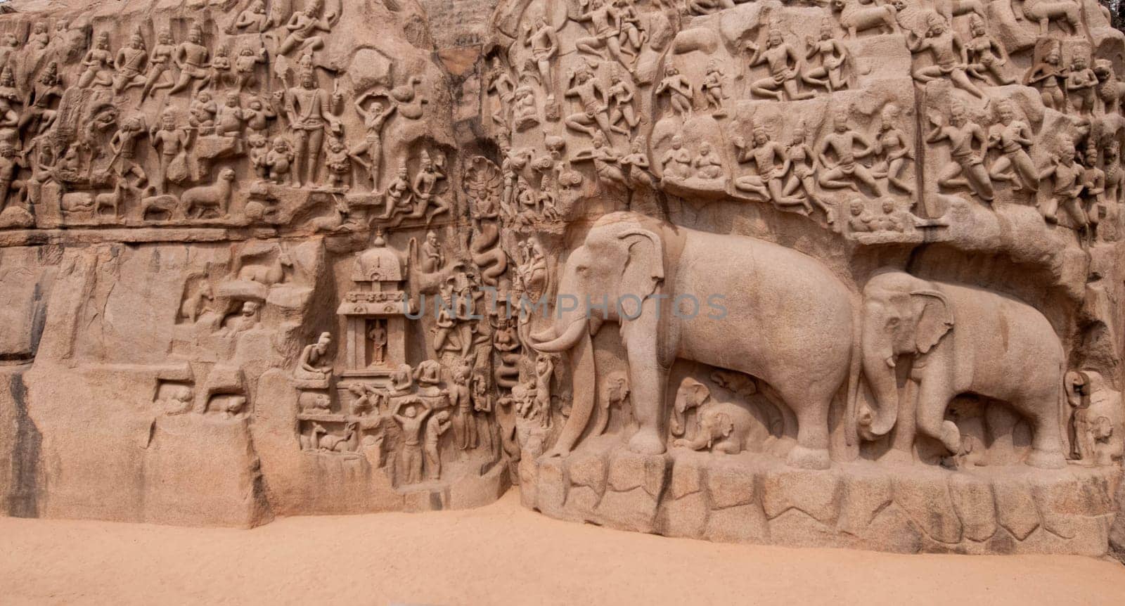 One of the ancient architectural wonders of the Pallava kings in south India