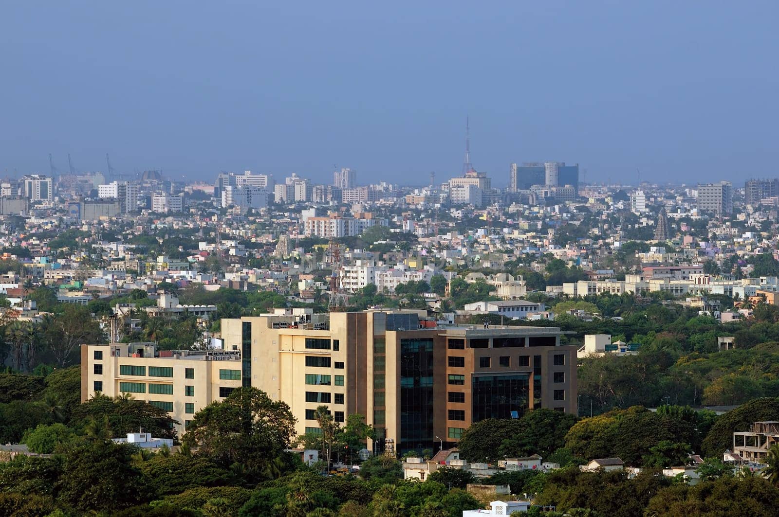 A city in Asia, India, shows how densly it is populated