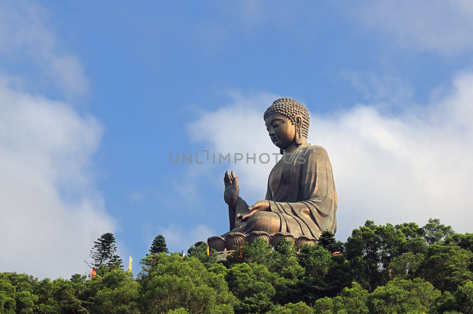 Tian Tan Giant Buddha overlooking with love from Hong Kong China