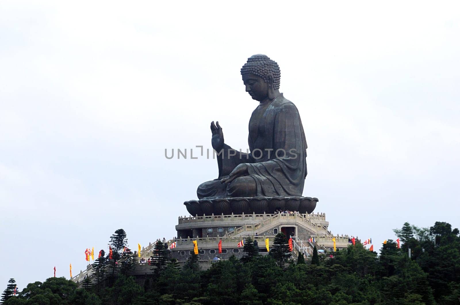 Tian Tan Giant Buddha overlooking with love from Hong Kong China