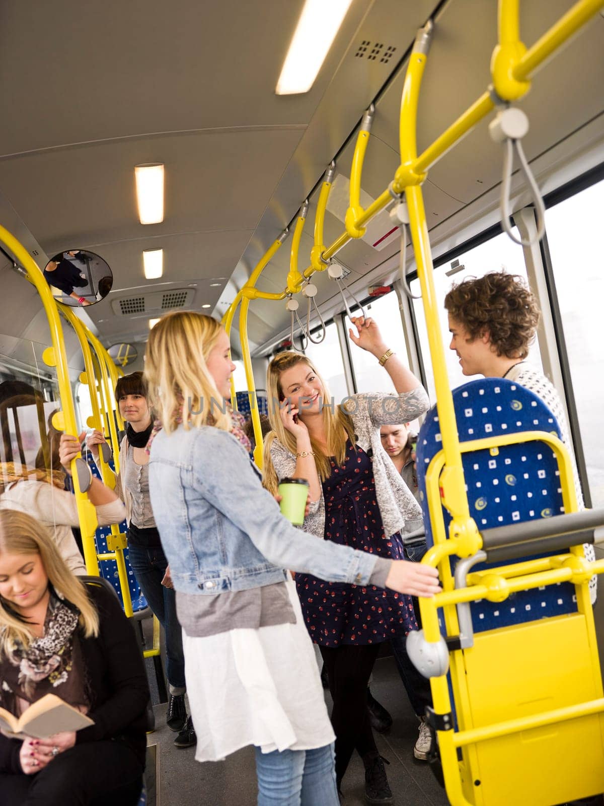 Large group of People going by bus