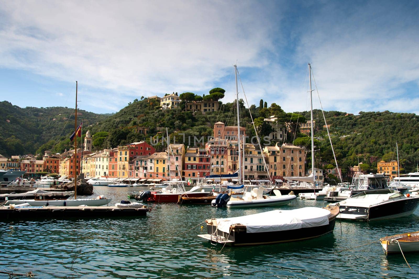 Portofino  is a small Italian fishing village, a popular resting place for millionaires
