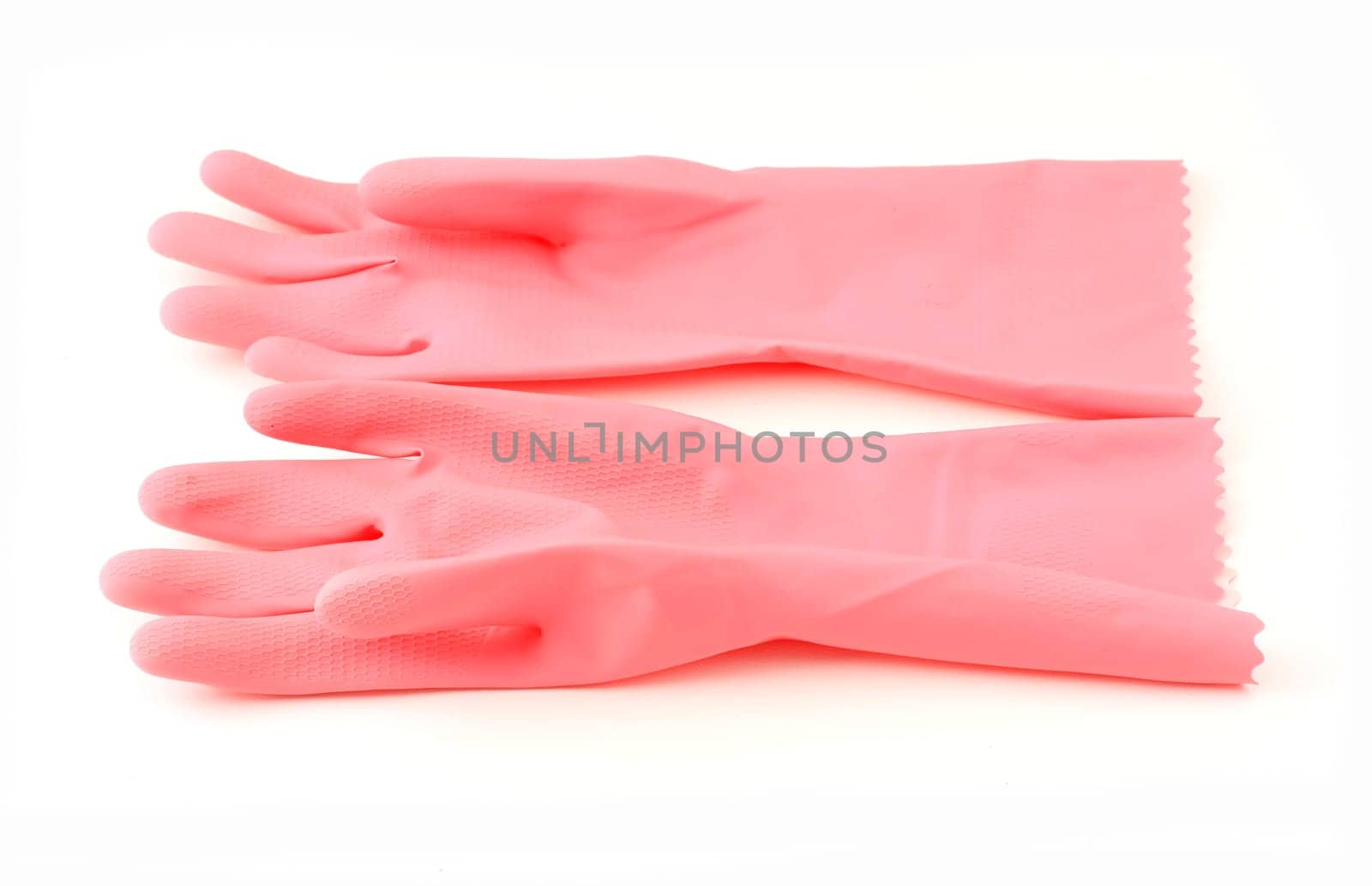 Cleaning gloves, isolated on white