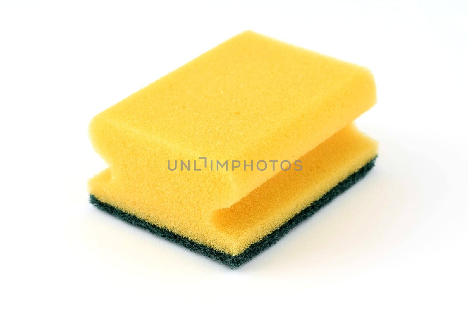 Kitchen sponge, isolated on white
