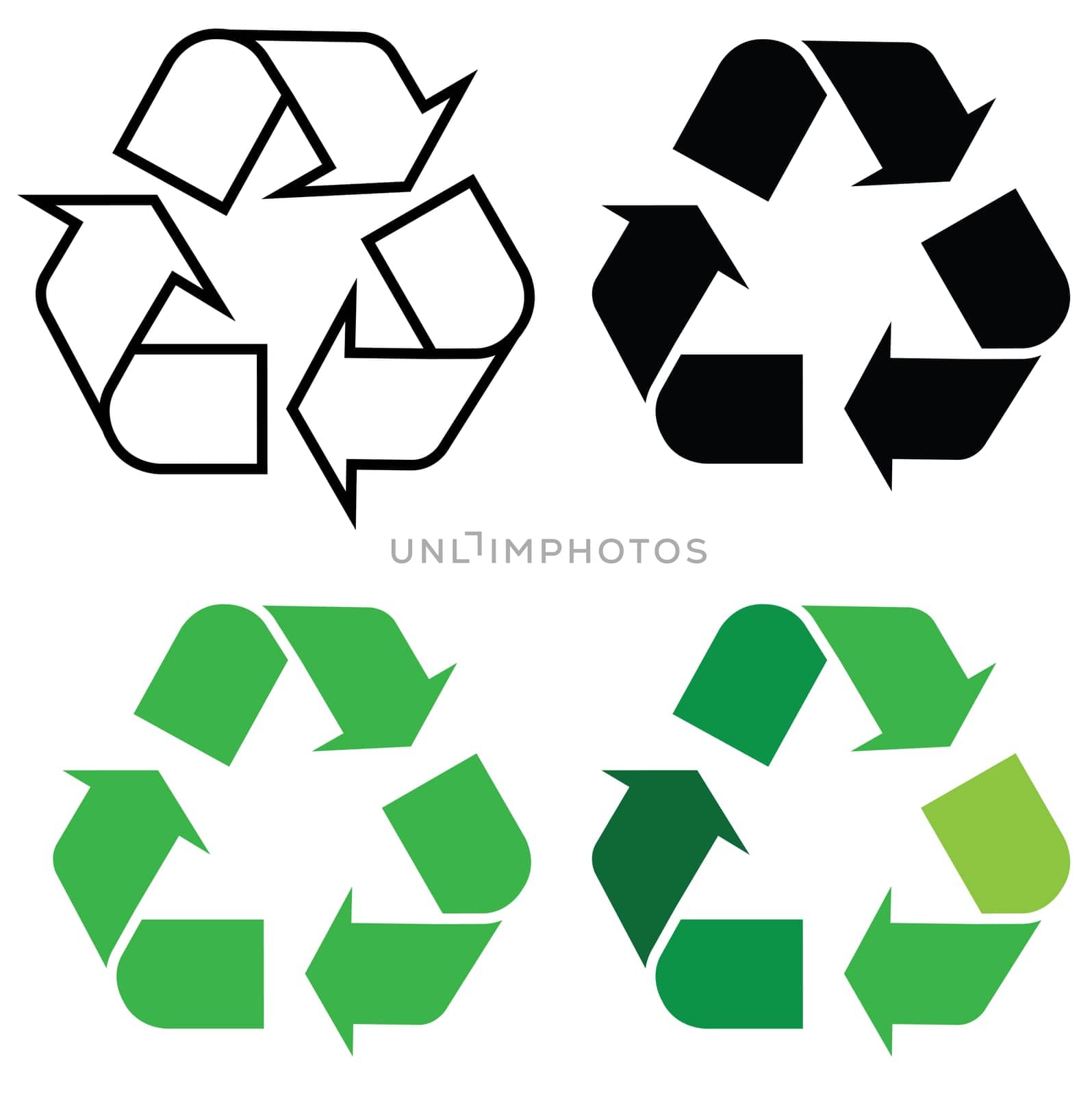 recycle sign in different format, for eco environments.