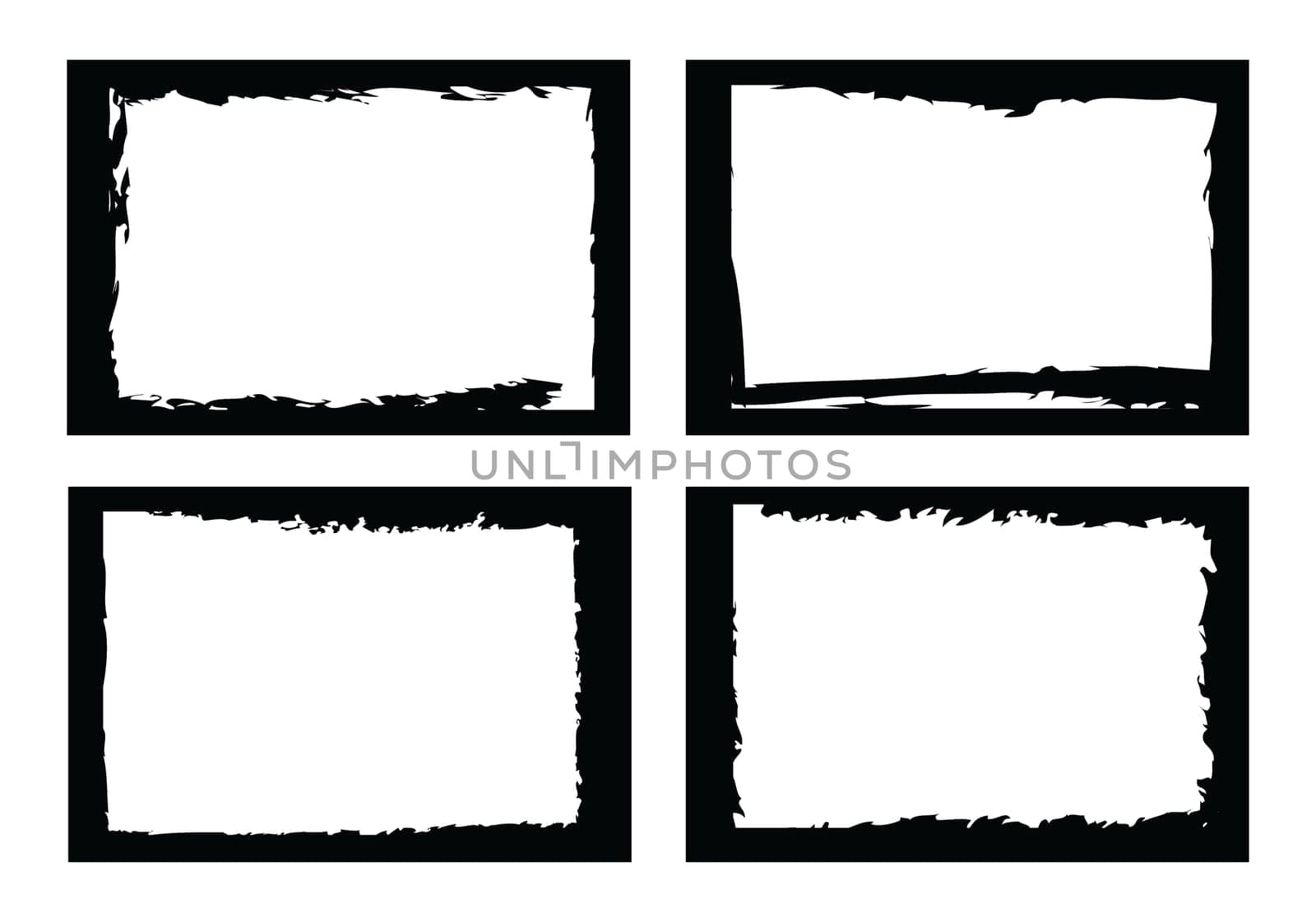grunge borders, frames, for image or photo. vector format.