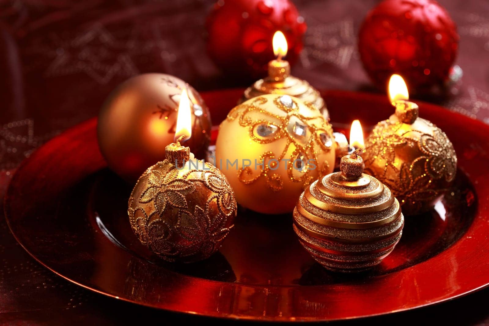Still life with candlelight for Christmas
